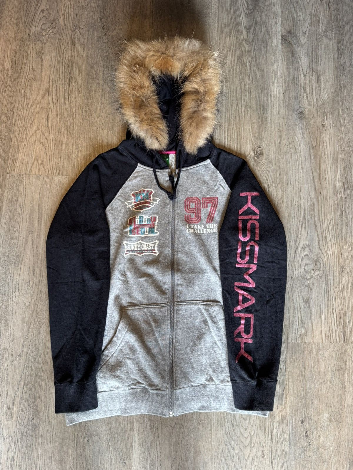 Japanese Brand KISS MARK WITH FUR HOODIE LIKE IFSIXWASNINE STYLE Size US L / EU 52-54 / 3 - 1 Thumbnail