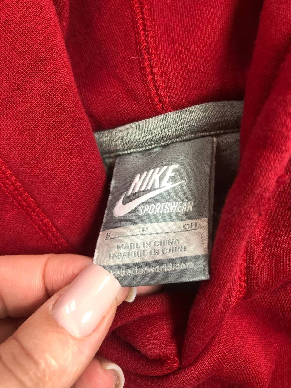 Nike Vintage 2000s Nike Hoodie Big Logo Swoosh Embroidery Red Size US S / EU 44-46 / 1 - 2 Thumbnail