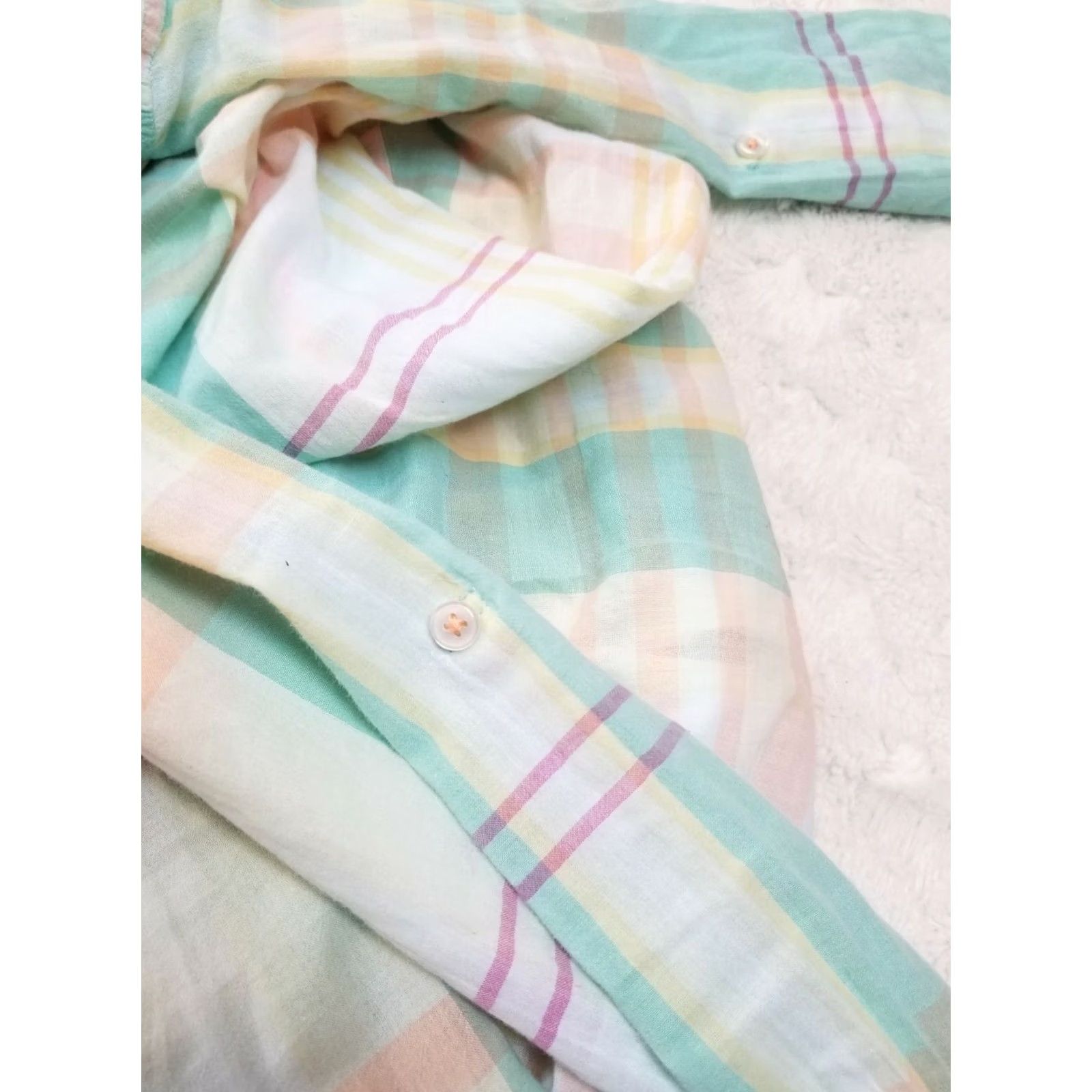 Anthropologie Anthropologie Holding Horses Women Plaid Button Down Shirt Sz 10 Roll-Tab Sleeve Size L / US 10 / IT 46 - 8 Thumbnail
