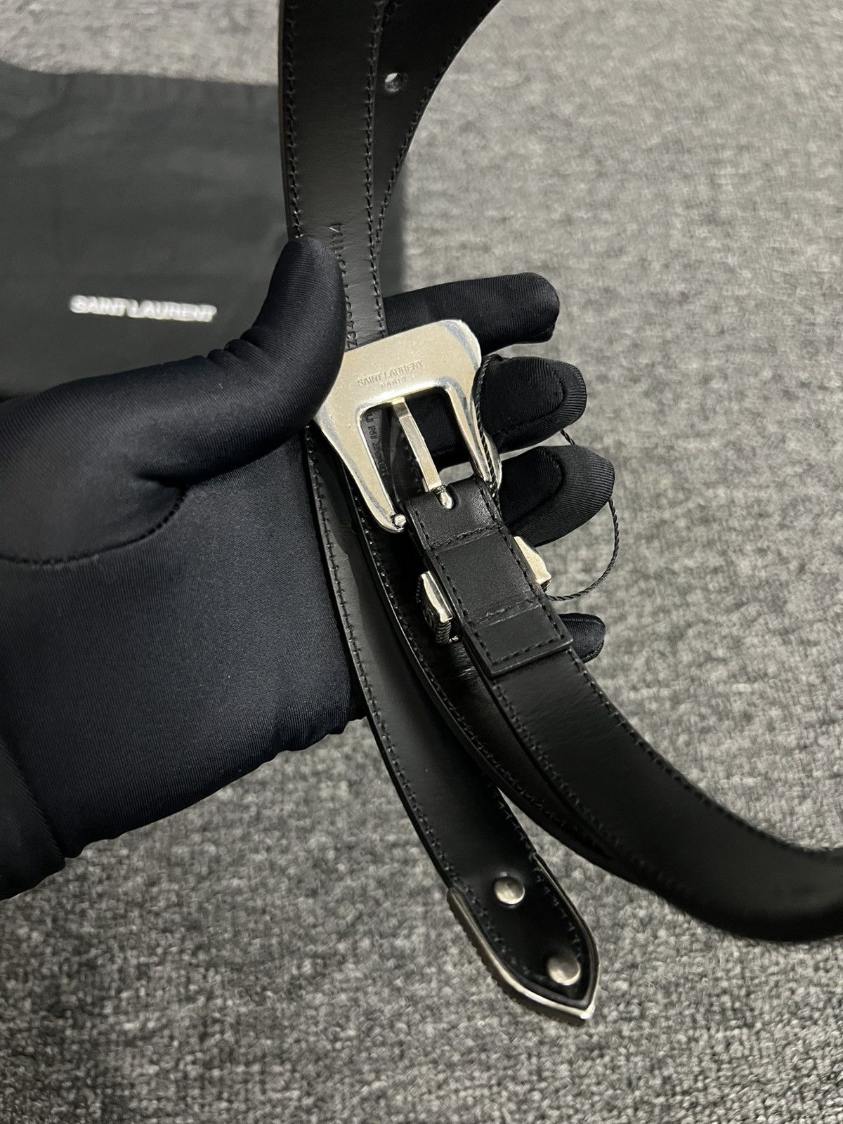 Hedi Slimane Saint Laurent Western Buckle Belt 2014ss Size ONE SIZE - 10 Thumbnail