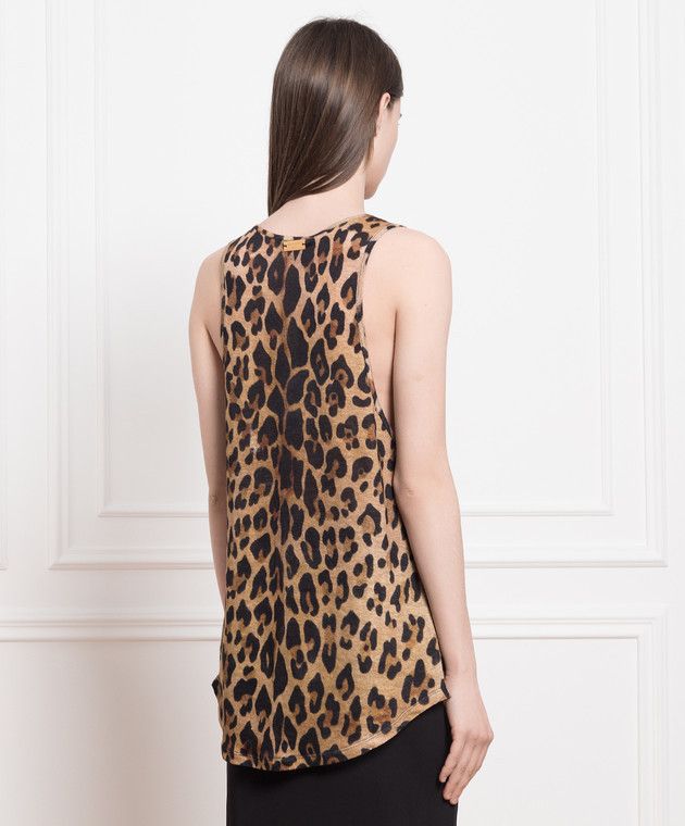 Balmain o1y0625 Tank Top in Leopard Size M / US 6-8 / IT 42-44 - 3 Thumbnail
