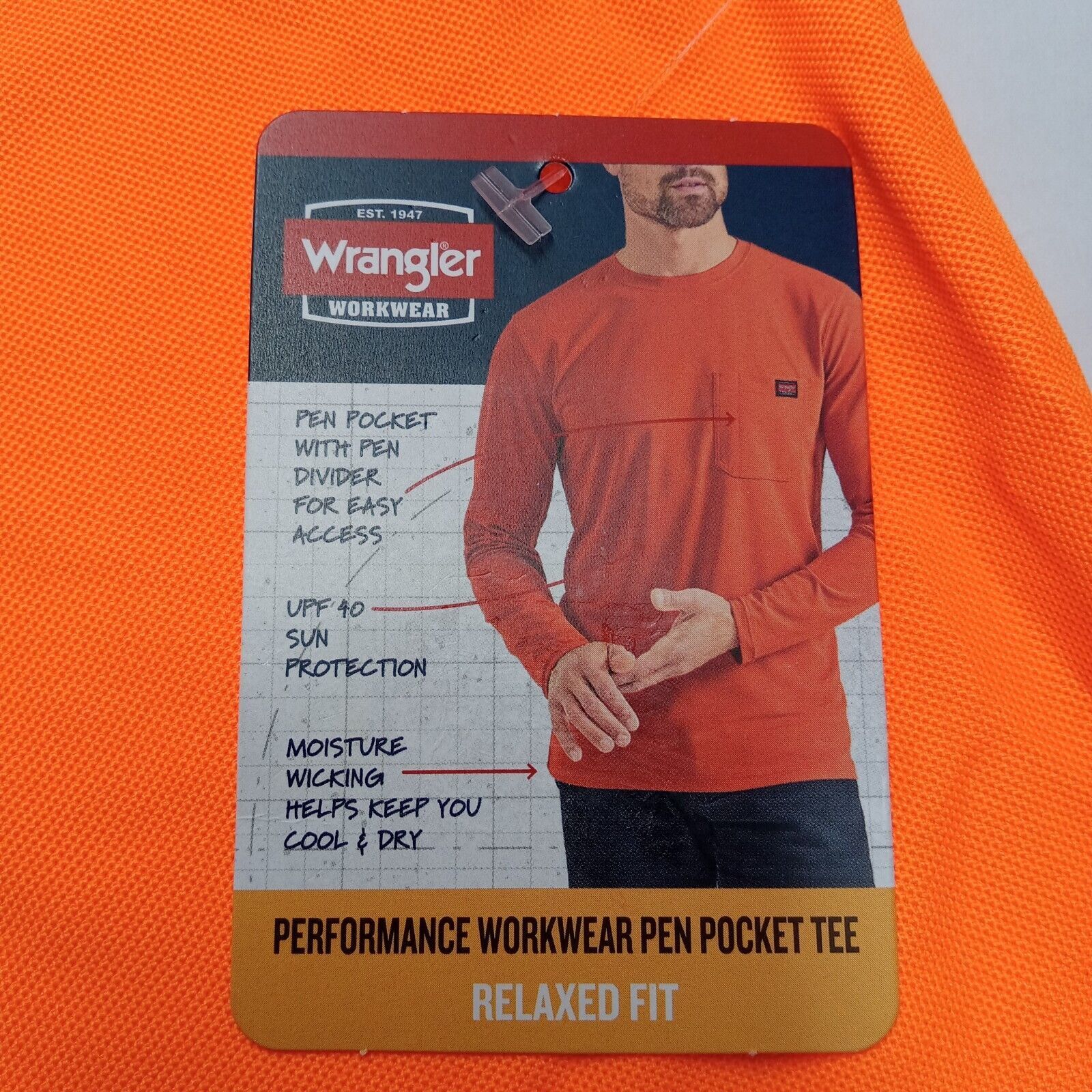 Wrangler Wrangler Performance Shirt Men's XL (46-48) Orange Relaxed Size US XL / EU 56 / 4 - 5 Thumbnail