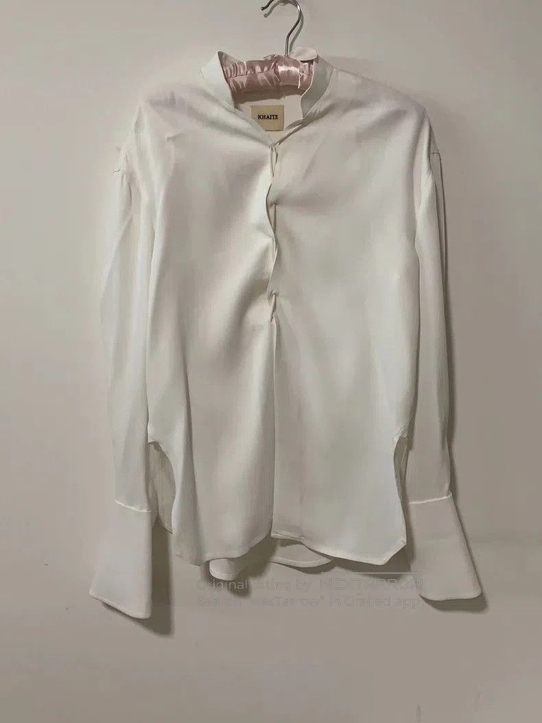 Khaite Athena Lace-up Blouse.
