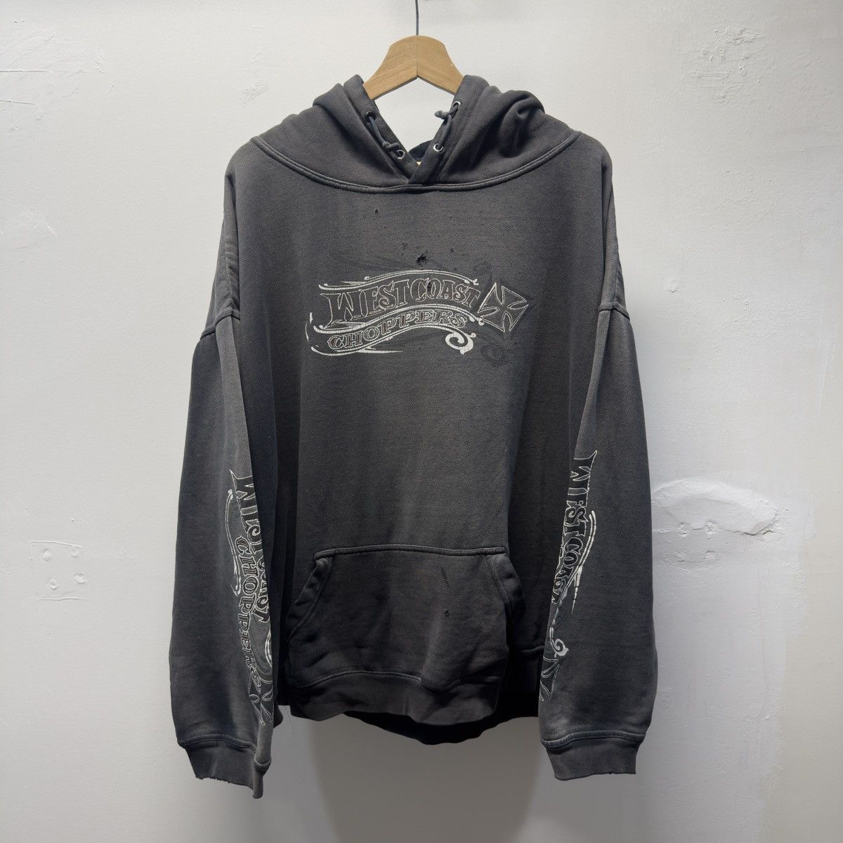West Coast Choppers West Coast Choppers Hoodie Faded Distressed ERD Grunge Size US XXL / EU 58 / 5 - 1 Thumbnail