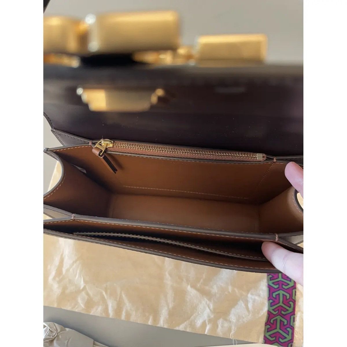 Tory Burch Tory Burch Handbag Leather Size ONE SIZE - 4 Thumbnail