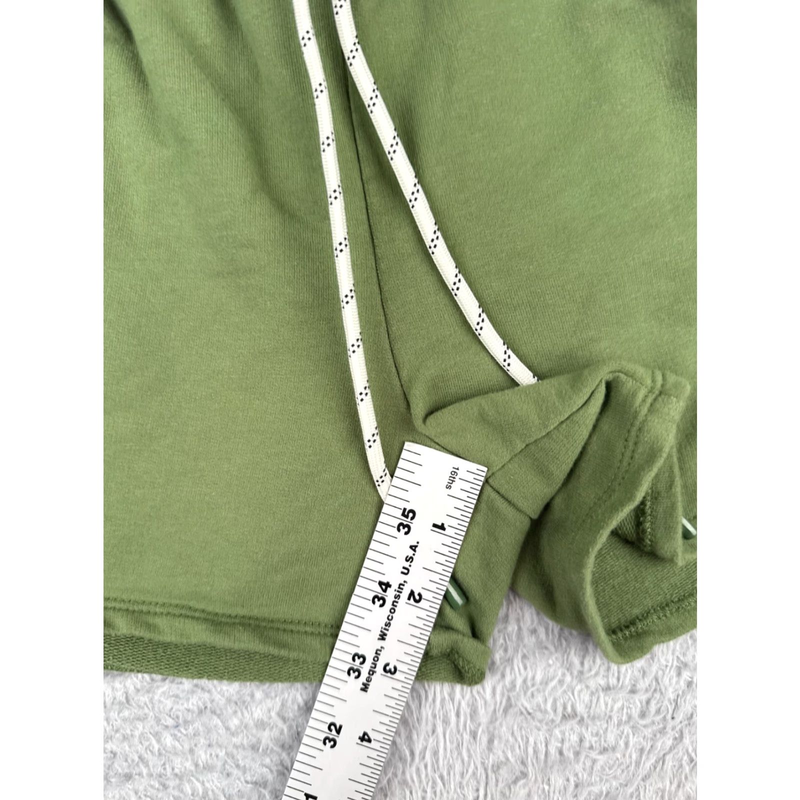 Vintage Cabela's Shorts Women Medium Green Elastic Waist Sweat French Terry Cotton 32x3 Size 32" / US 10 / IT 46 - 6 Thumbnail