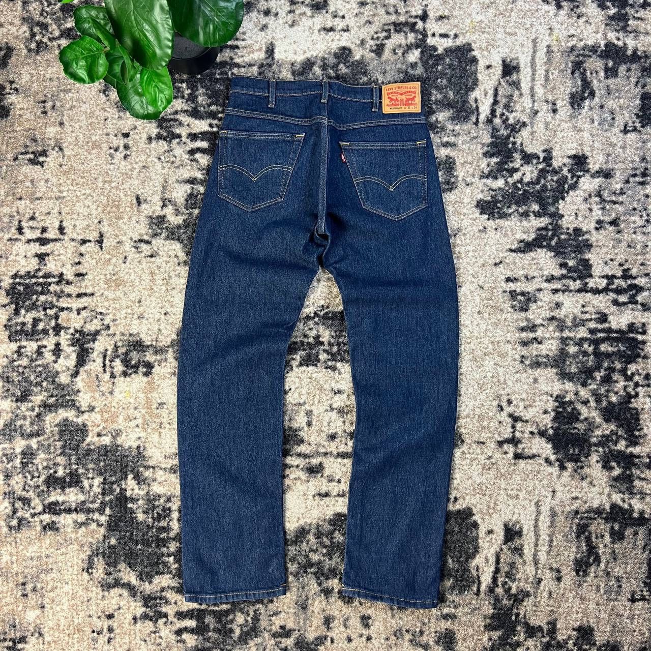 Levi's Levis Western Fit Rare Deep Blue Denim Jeans Size US 31 - 1 Thumbnail
