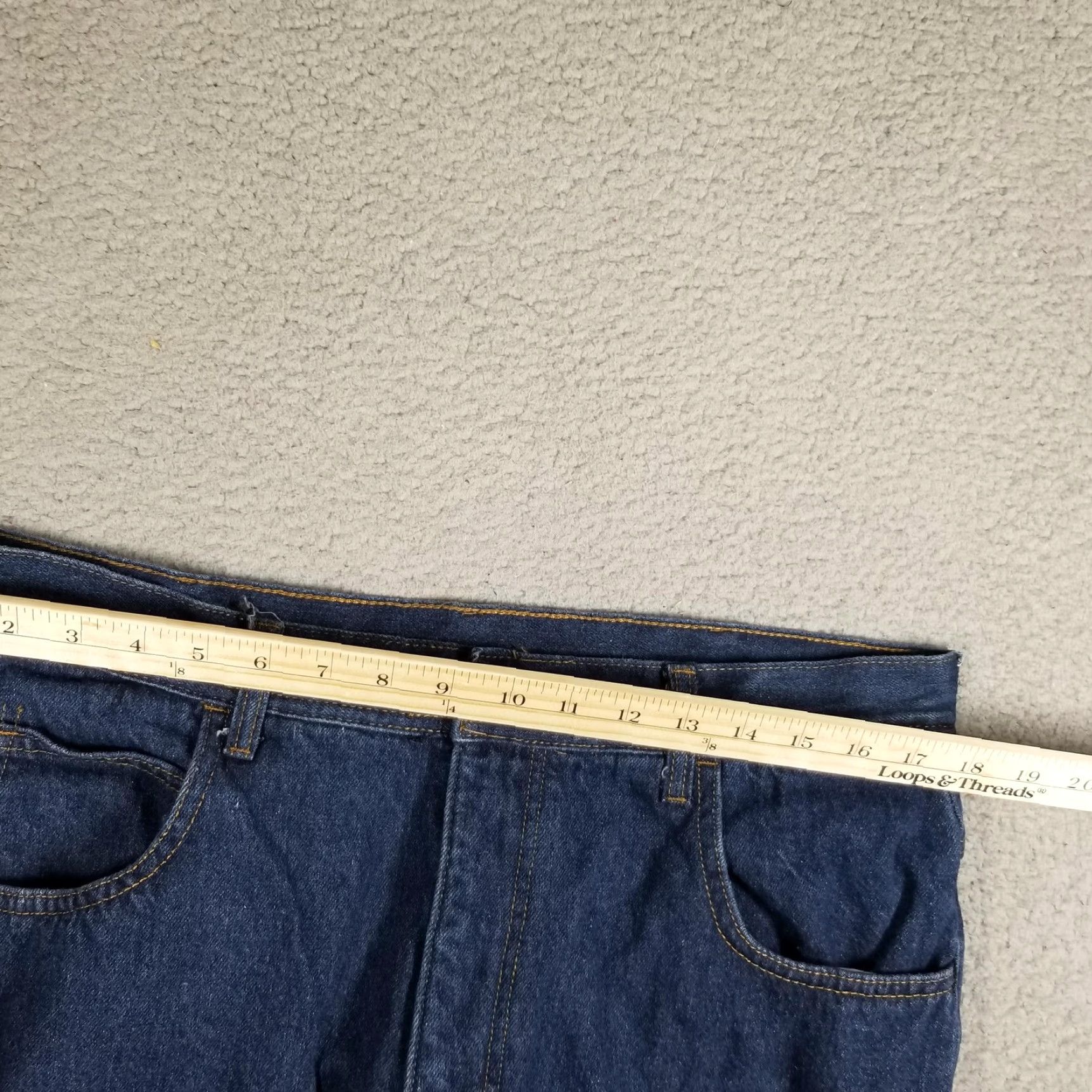 Vintage KEY Jeans Men’s Size 34X32 Fleece Lined Insulated Denim Blue Work Pants Size US 34 / EU 50 - 3 Thumbnail