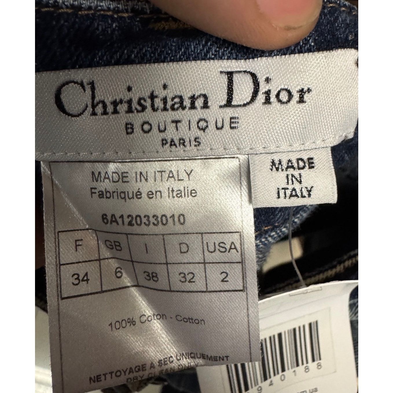 Dior Chic Christian Dior Blue Denim Mini Skirt - FR34/XS Size 25" / US 0 / IT 36 - 5 Thumbnail