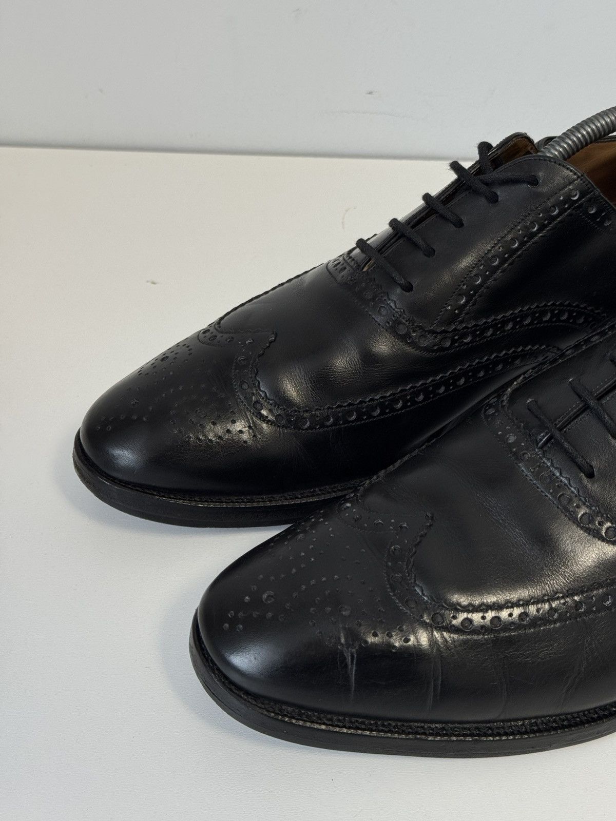 Barker Barker Black Leather Wingtip Brogue Oxford Shoes US 10.5 Size US 10.5 / EU 43-44 - 4 Thumbnail