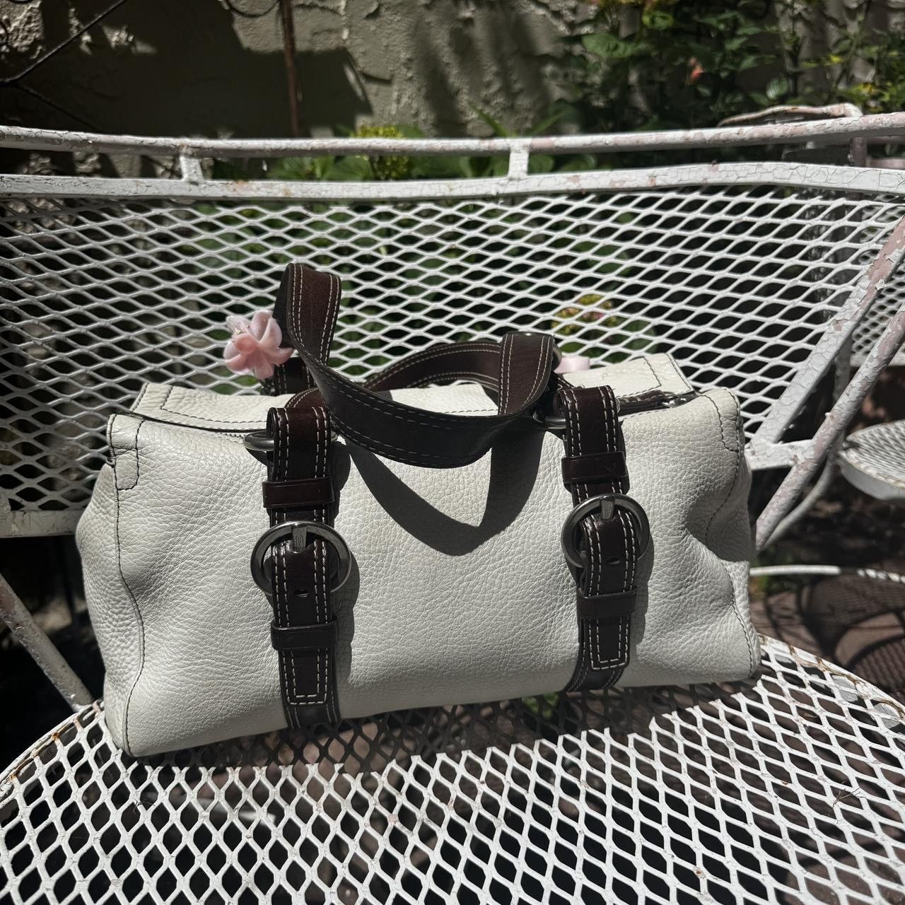 Coach Y2K White & Brown Coach Shoulder Bag Size ONE SIZE - 2 Thumbnail