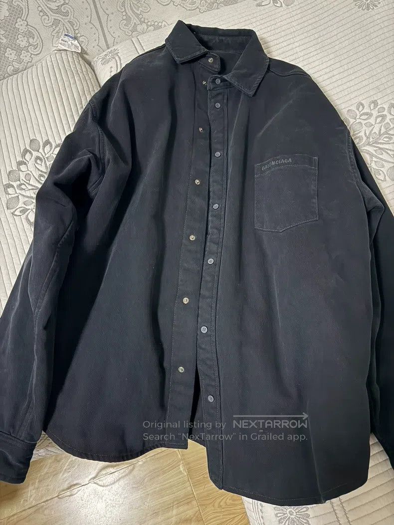 Balenciaga Balenciaga Embroidered logo shirt cotton coat jacket, size Size US M / EU 48-50 / 2 - 1 Thumbnail