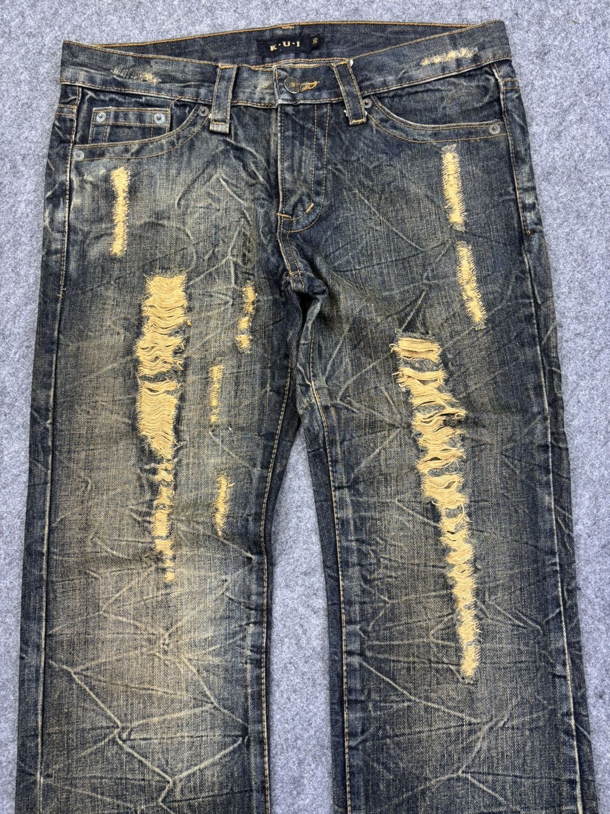 Seditionaries KUI Flare Rusty Mudwash Distressed Denim F869 Size US 32 / EU 48 - 3 Thumbnail