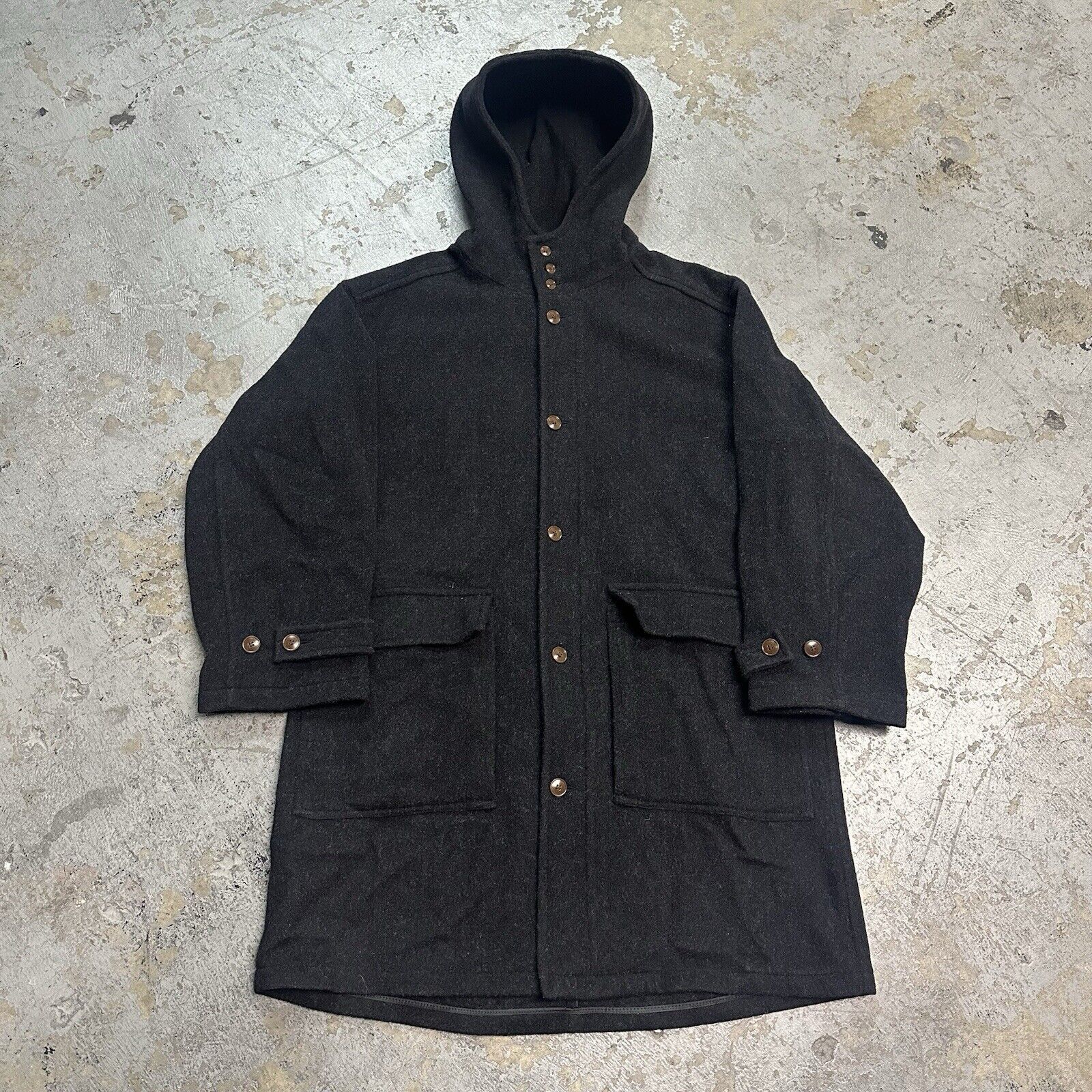 Eddie Bauer × Vintage Vintage Eddie Bauer Gray Overcoat Wool Jacket Made In USA Size US M / EU 48-50 / 2 - 1 Thumbnail