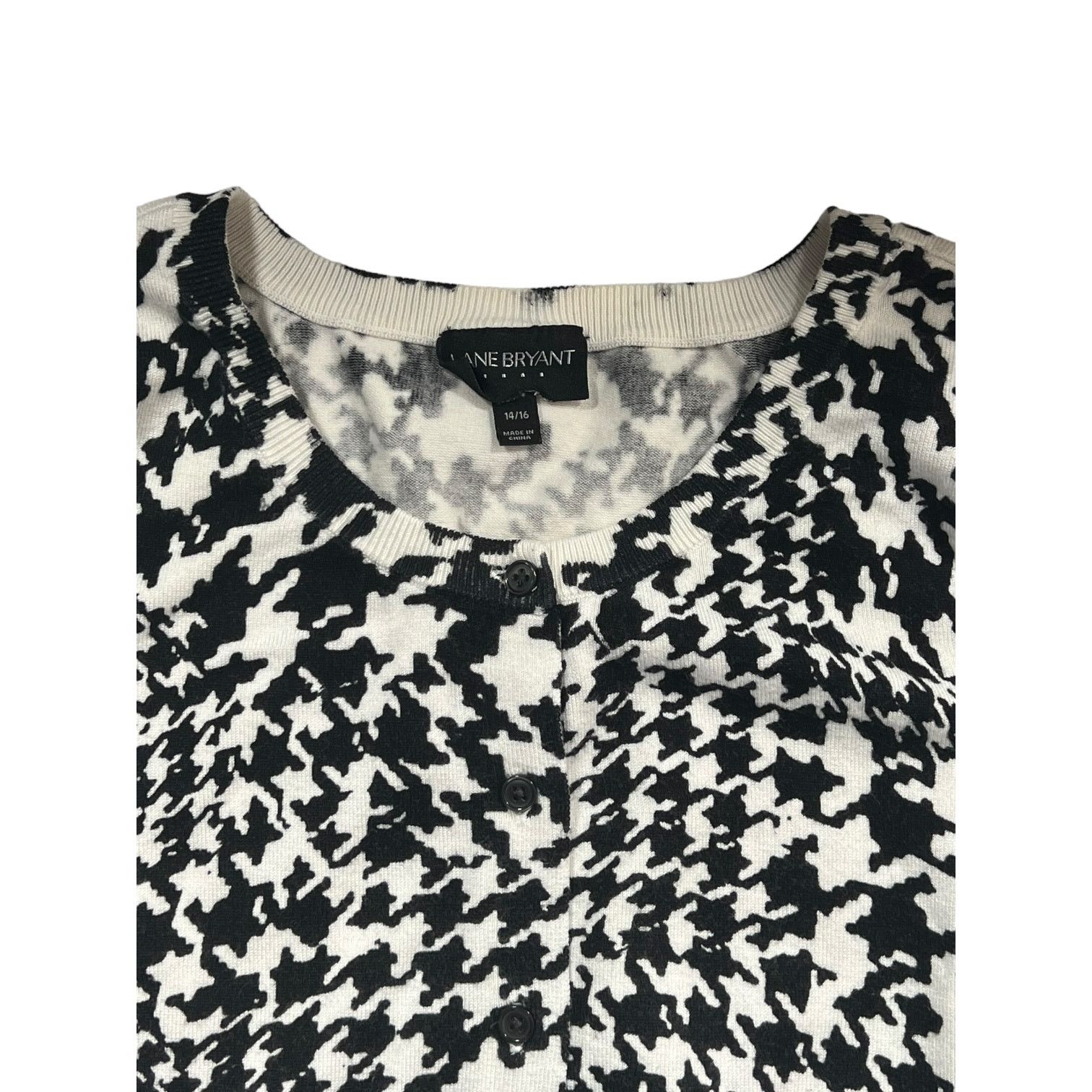 Other Lane Bryant Black & White Button Down Sweater 14/16 Size XXL / US 16-18 / IT 52-54 - 4 Thumbnail