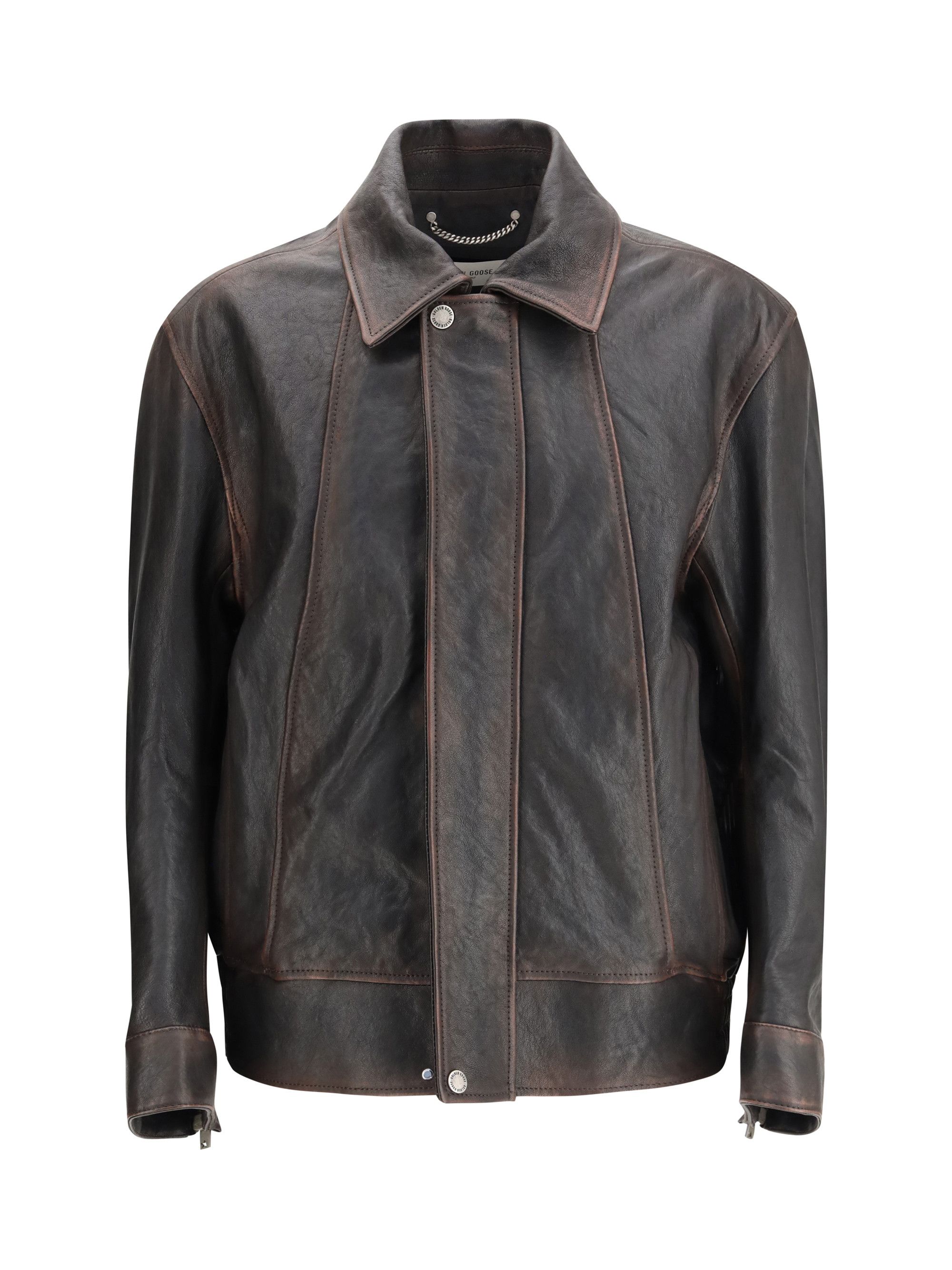 Golden Goose Nappa leather Bomber Jacket Size US L / EU 52-54 / 3 - 1 Thumbnail