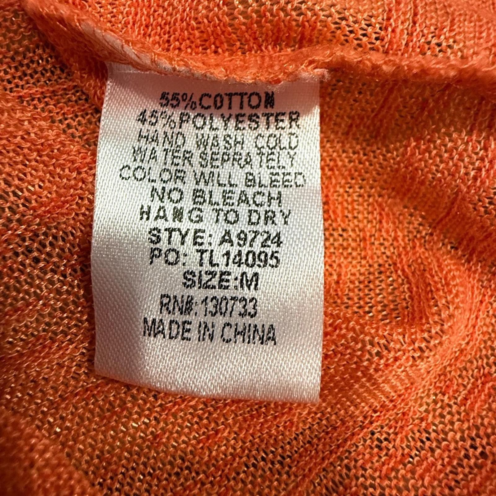 Other Umgee orange lightweight sweater long sleeves SZ M Size M / US 6-8 / IT 42-44 - 6 Thumbnail