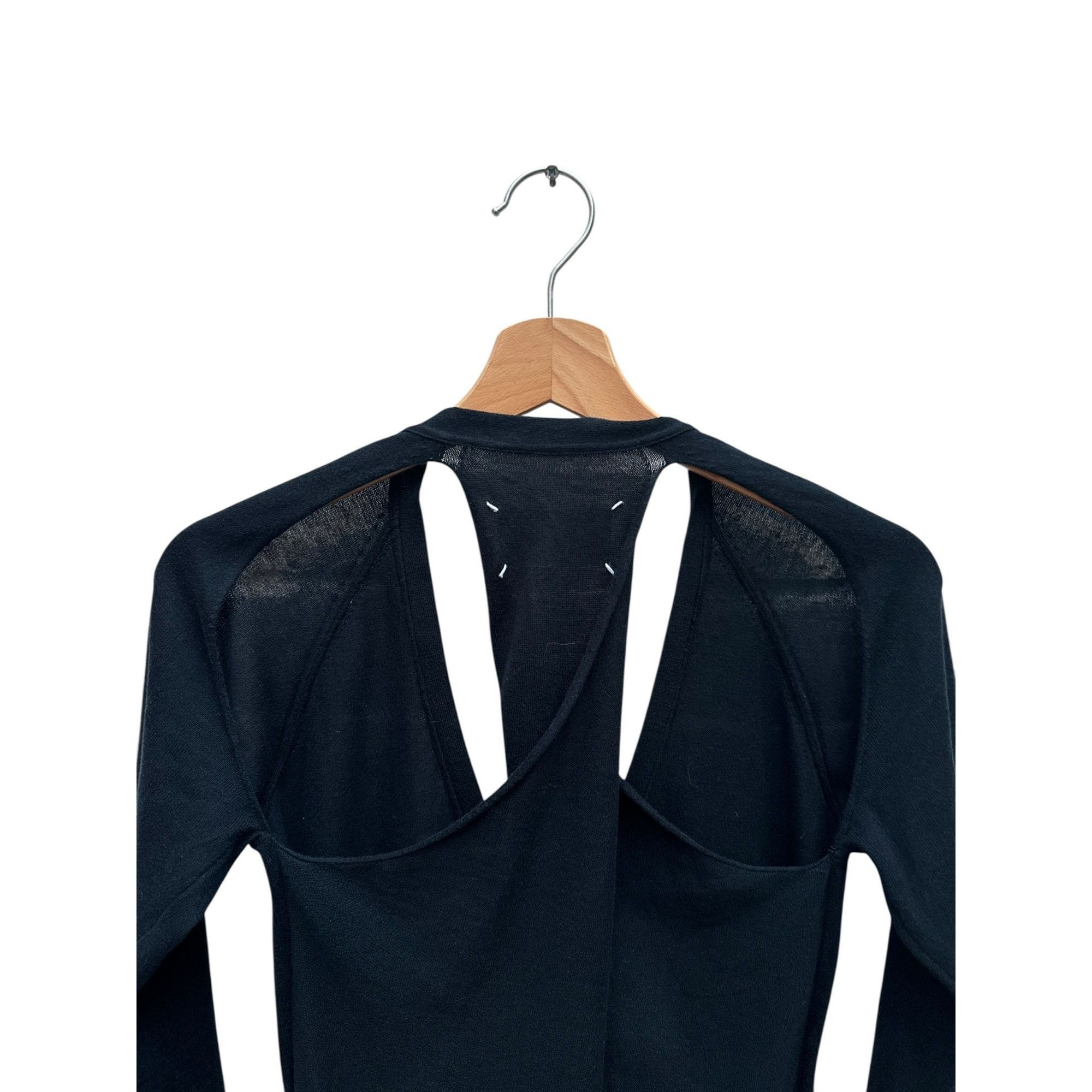 Maison Margiela SS 2006 Black Open Back Cardigan Size L / US 10 / IT 46 - 5 Thumbnail