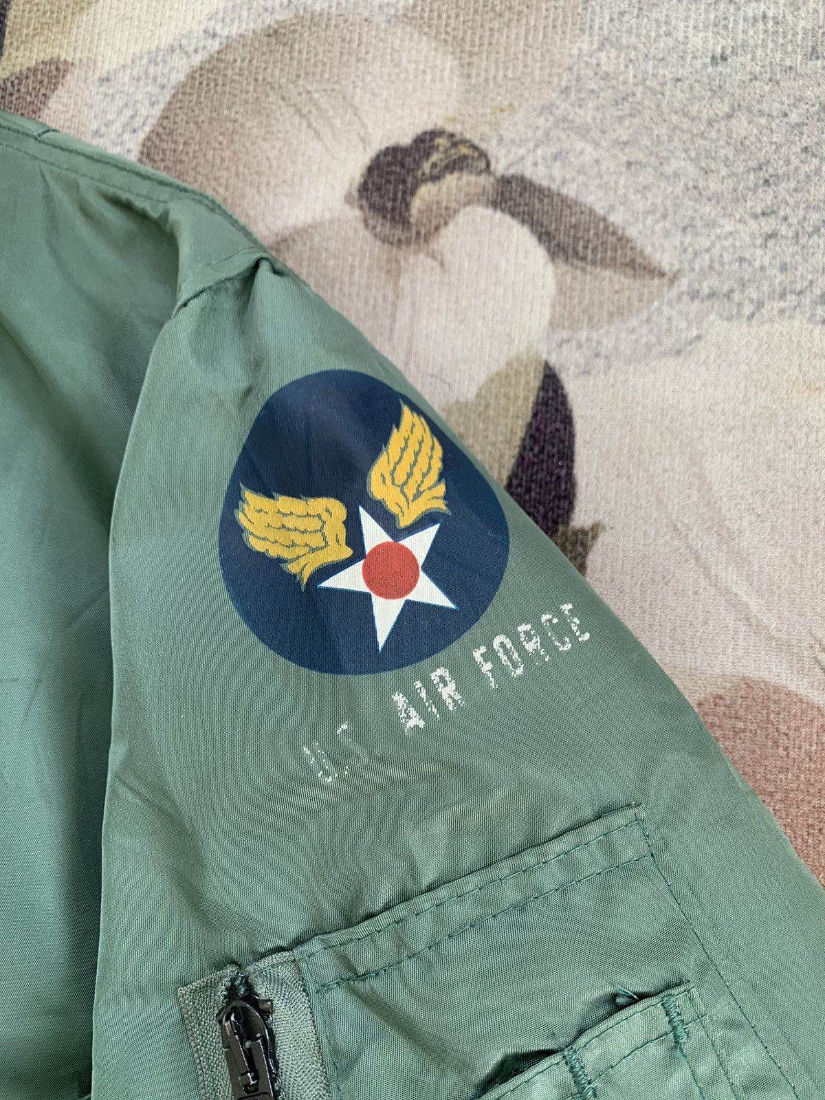 Vintage Vintage MA-1 Usaf Military Bomber Jacket Zip Ideal Usa Size US M / EU 48-50 / 2 - 5 Thumbnail