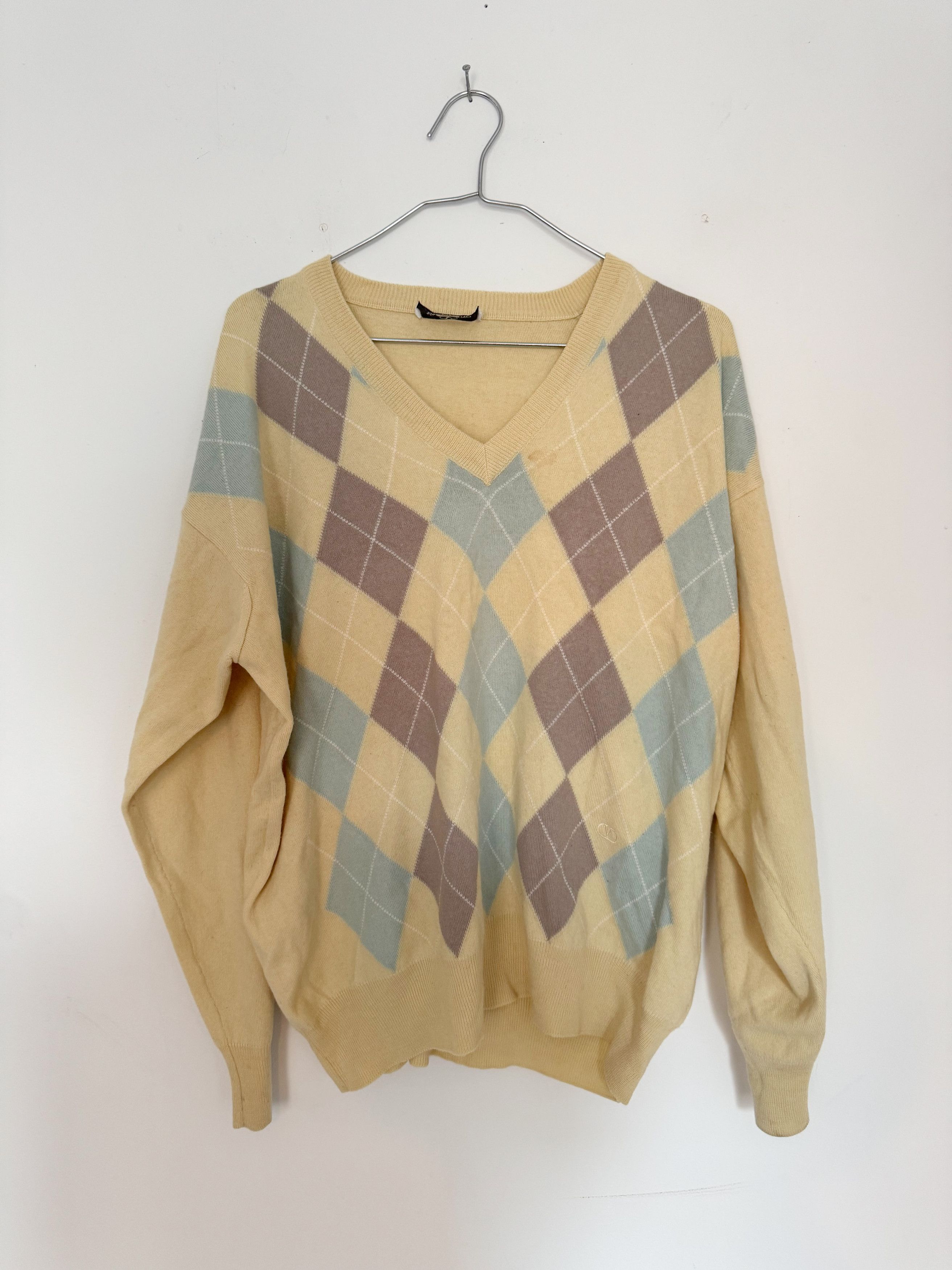 Valentino Vintage Valentino Argyle Sweater Size US M / EU 48-50 / 2 - 1 Thumbnail