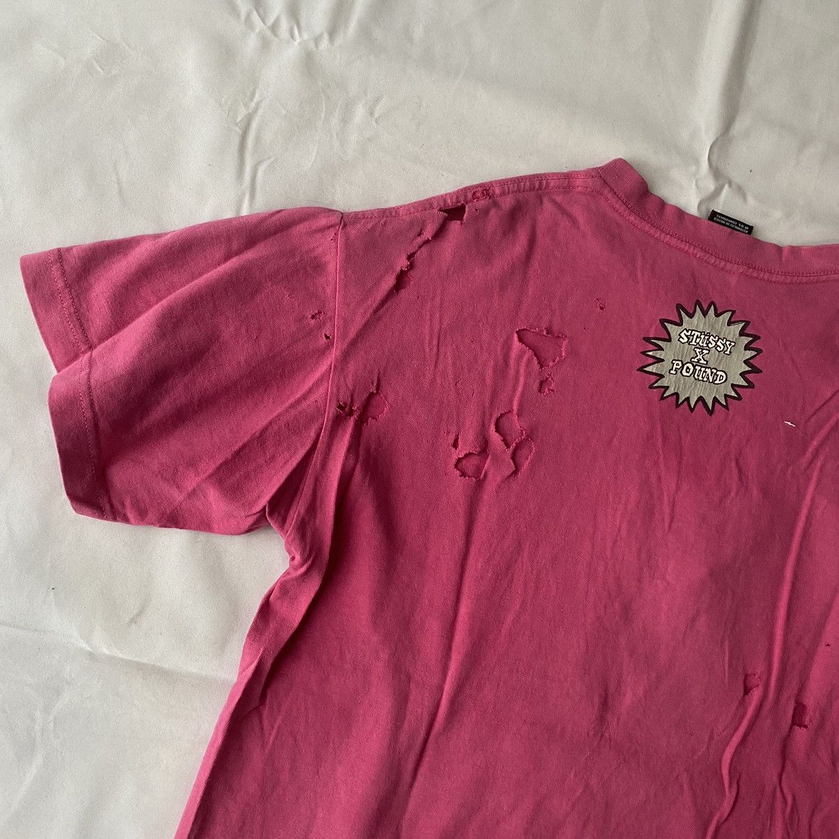 Stussy × Vintage Vintage Stussy x Pound Stu York Crew Distressed Tees Size US M / EU 48-50 / 2 - 8 Thumbnail