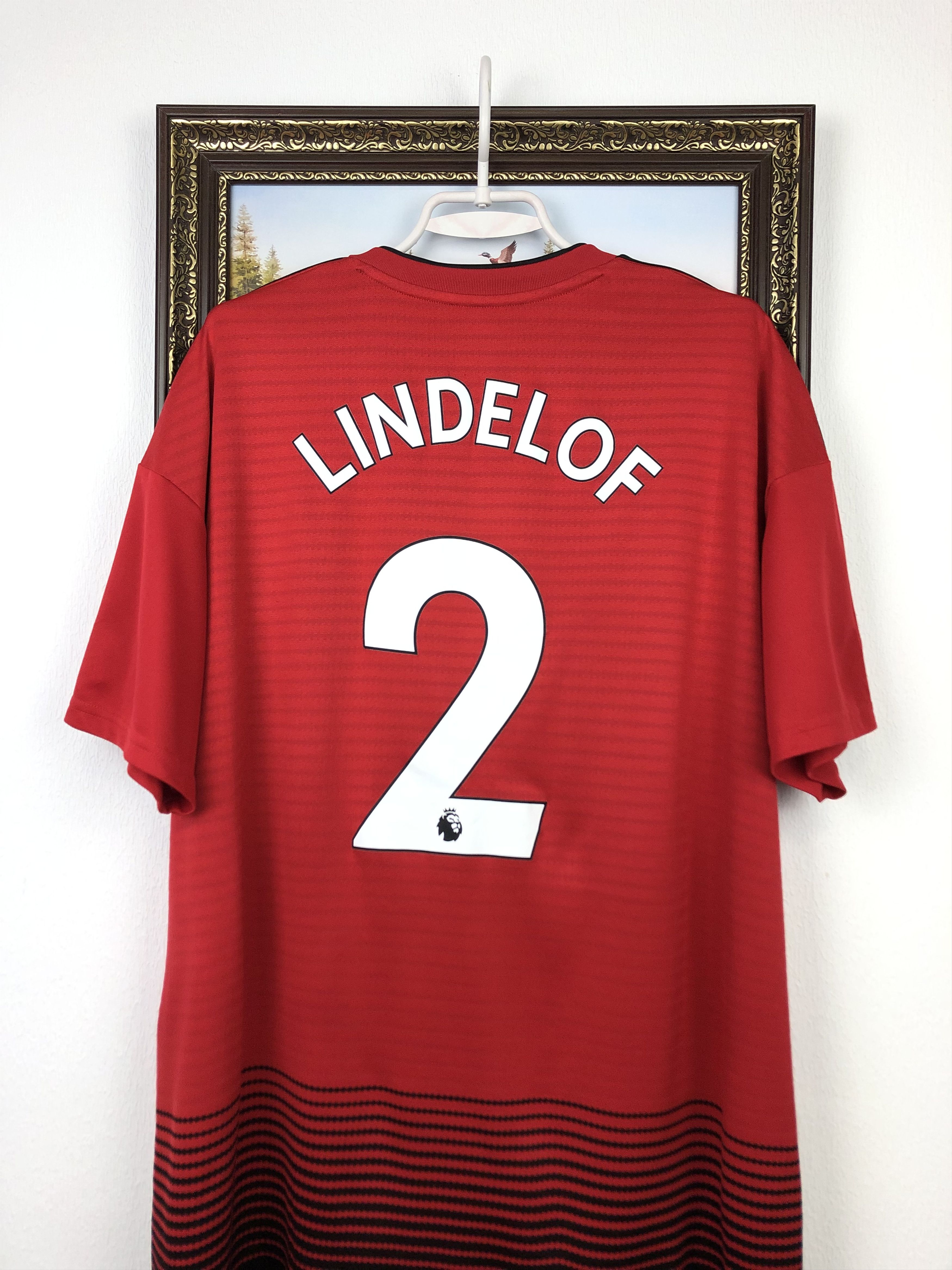 Adidas Manchester United football shirt 2018 Soccer Lindelof Jersey Size US XXL / EU 58 / 5 - 2 Thumbnail