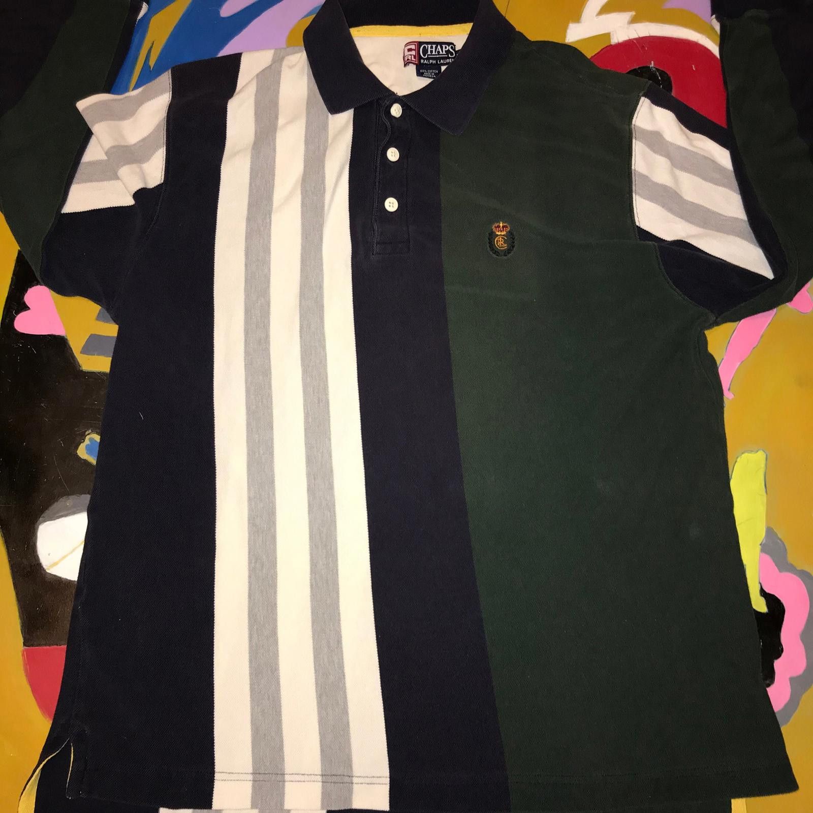 Chaps Ralph Lauren Chaps Ralph Lauren Men's Colorblock Polo Shirt Size ONE SIZE - 1 Thumbnail