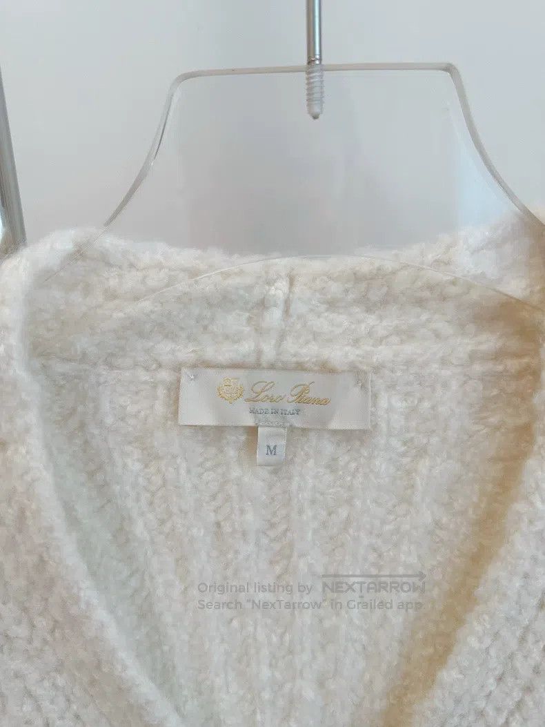 Loro Piana LORO PIANA White Cashmere Knit Cardigan Size M / US 6-8 / IT 42-44 - 4 Thumbnail