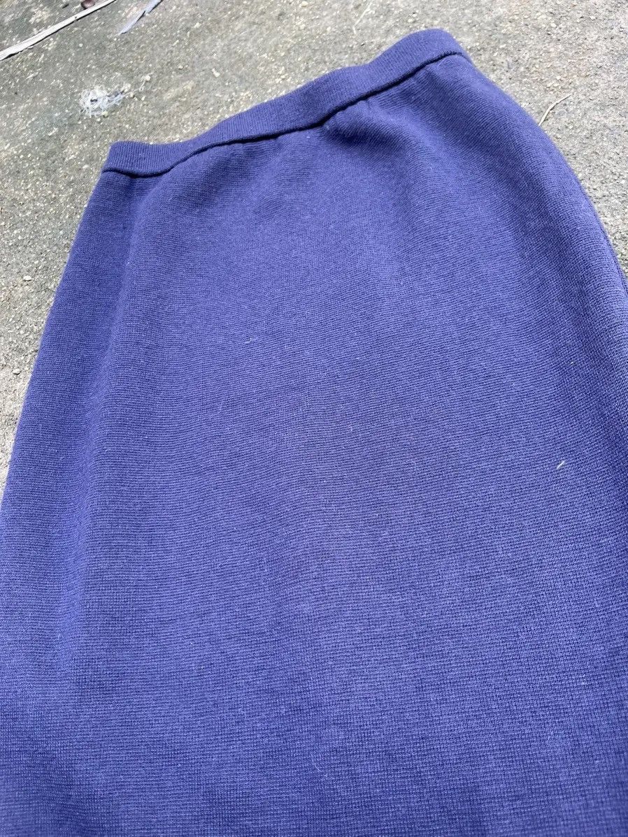 Issey Miyake Vintage Issey Miyake Navy Blue Knit Pencil Skirt Size 24" / US 00 / IT 34 - 2 Thumbnail