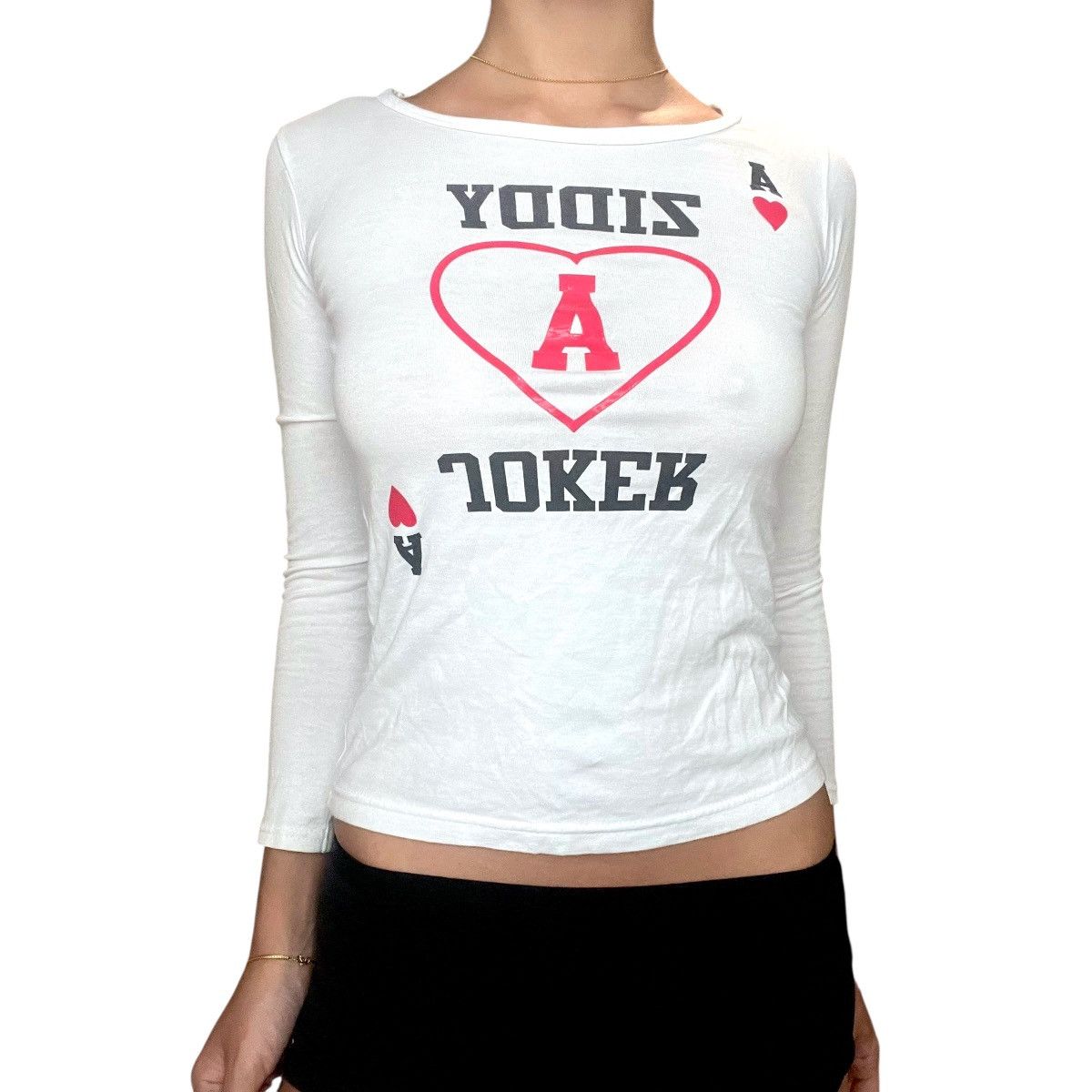 Other Y2K Ace of Hearts long sleeve top🃏♥️ Size XS / US 0-2 / IT 36-38 - 2 Thumbnail