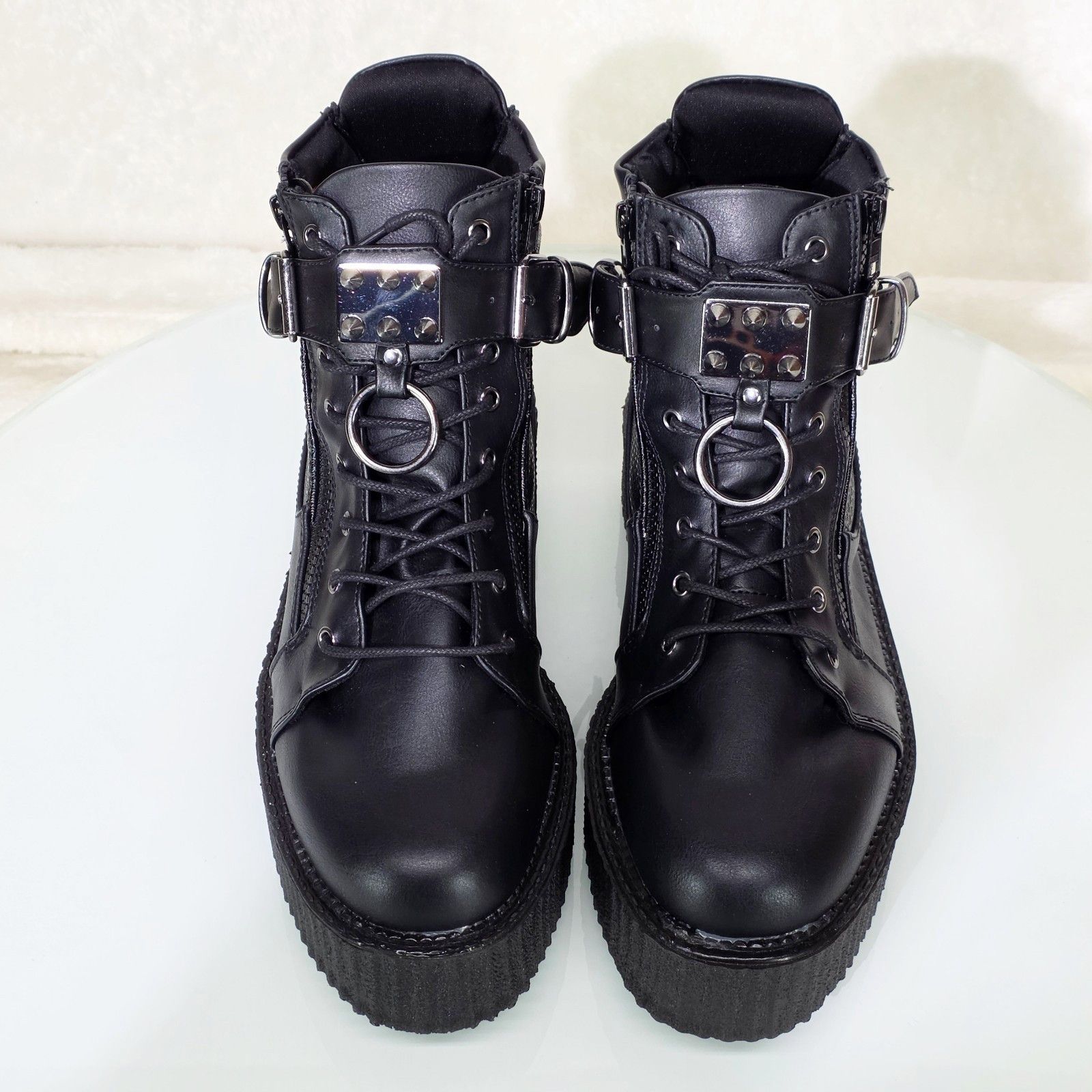 Demonia Cult DEMONIA V-Creeper 566 Goth Punk Ankle High Top Platform Cree Size US 9 / EU 42 - 5 Thumbnail
