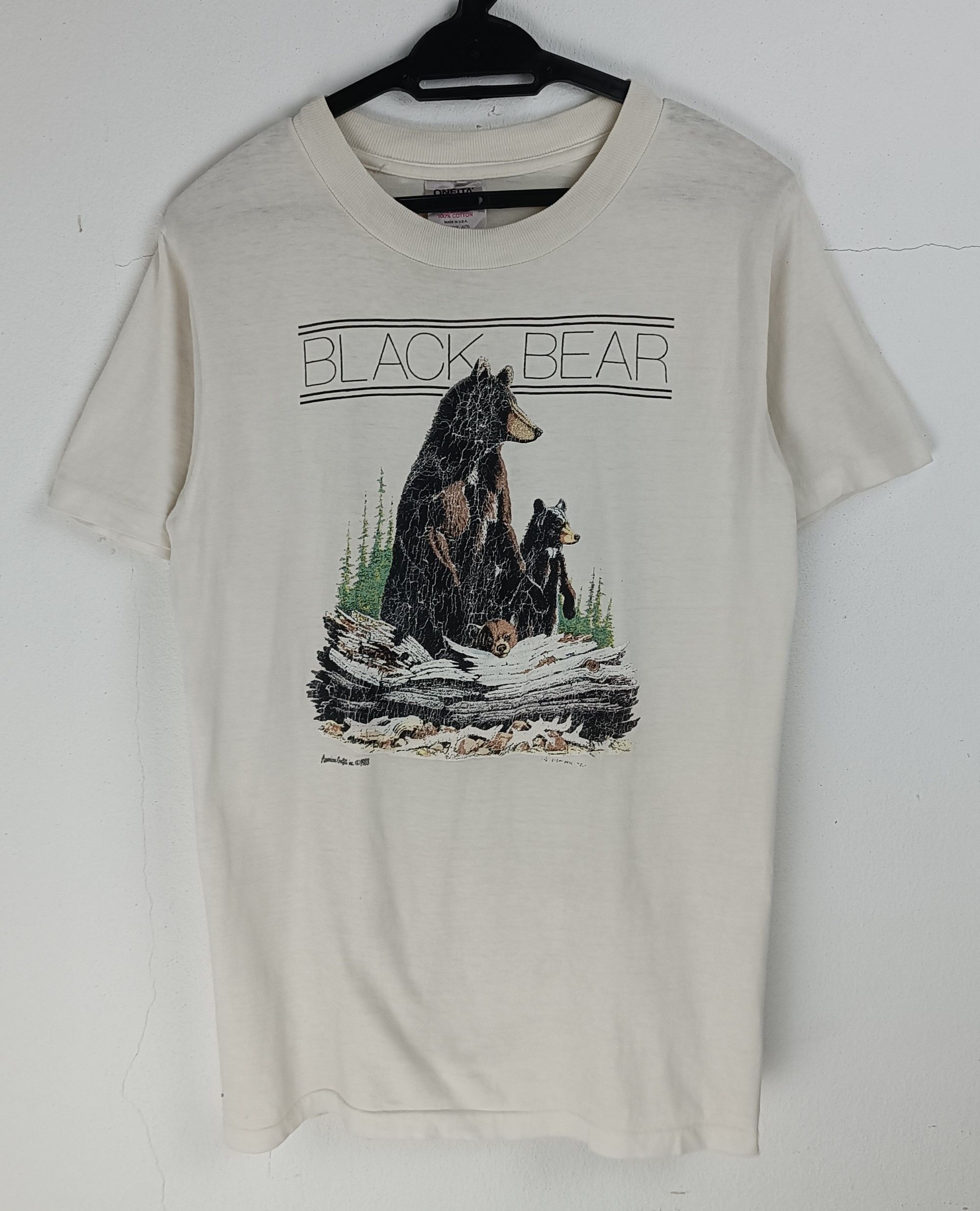 Vintage RARE🔥VINTAGE 80'S BLACK BEAR COLLECTOR ANIMAL HABITAT TEE Size US M / EU 48-50 / 2 - 4 Thumbnail