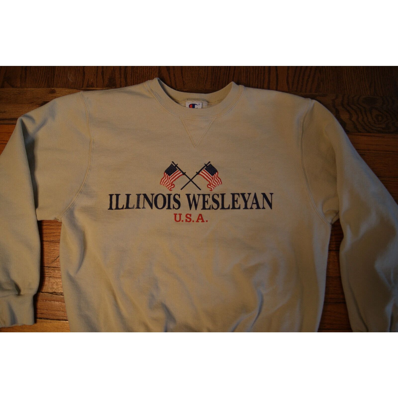 Champion VTG ILLINOIS WESLEYAN USA Flags L Champion Sweatshirt Spell Size US L / EU 52-54 / 3 - 1 Thumbnail