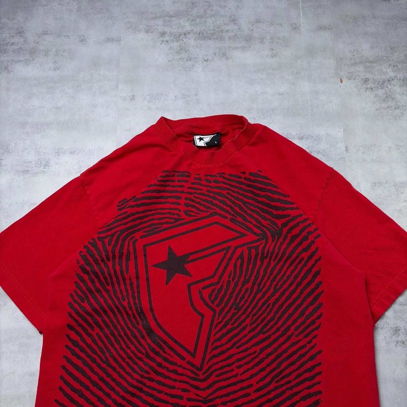 Other Y2K Red Famous Stars & Striped Grunge Skater T-Shirt Size US L / EU 52-54 / 3 - 3 Thumbnail