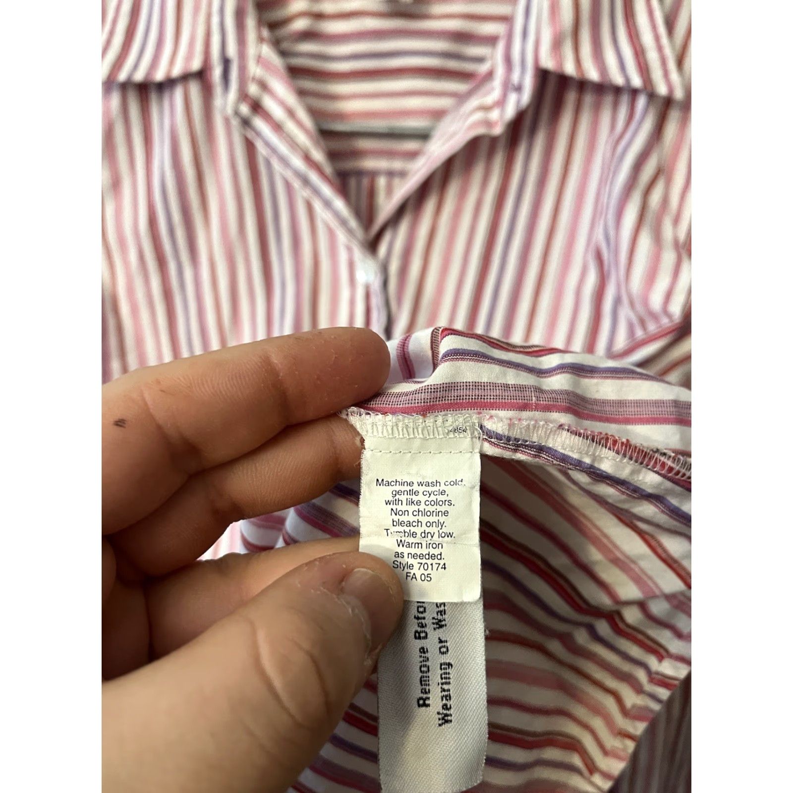 J.Crew J. Crew Kathryn Slim Fit Button Up Shirt Women's L Striped 100% Cotton Career Shirt Basic Classics Mens? Size L / US 10 / IT 46 - 3 Thumbnail