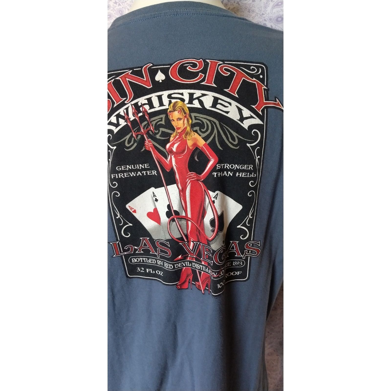 Other SIN CITY WHISKEY, pre owned, "Genuine Firewater" t-shirt Lrg Size US L / EU 52-54 / 3 - 1 Thumbnail
