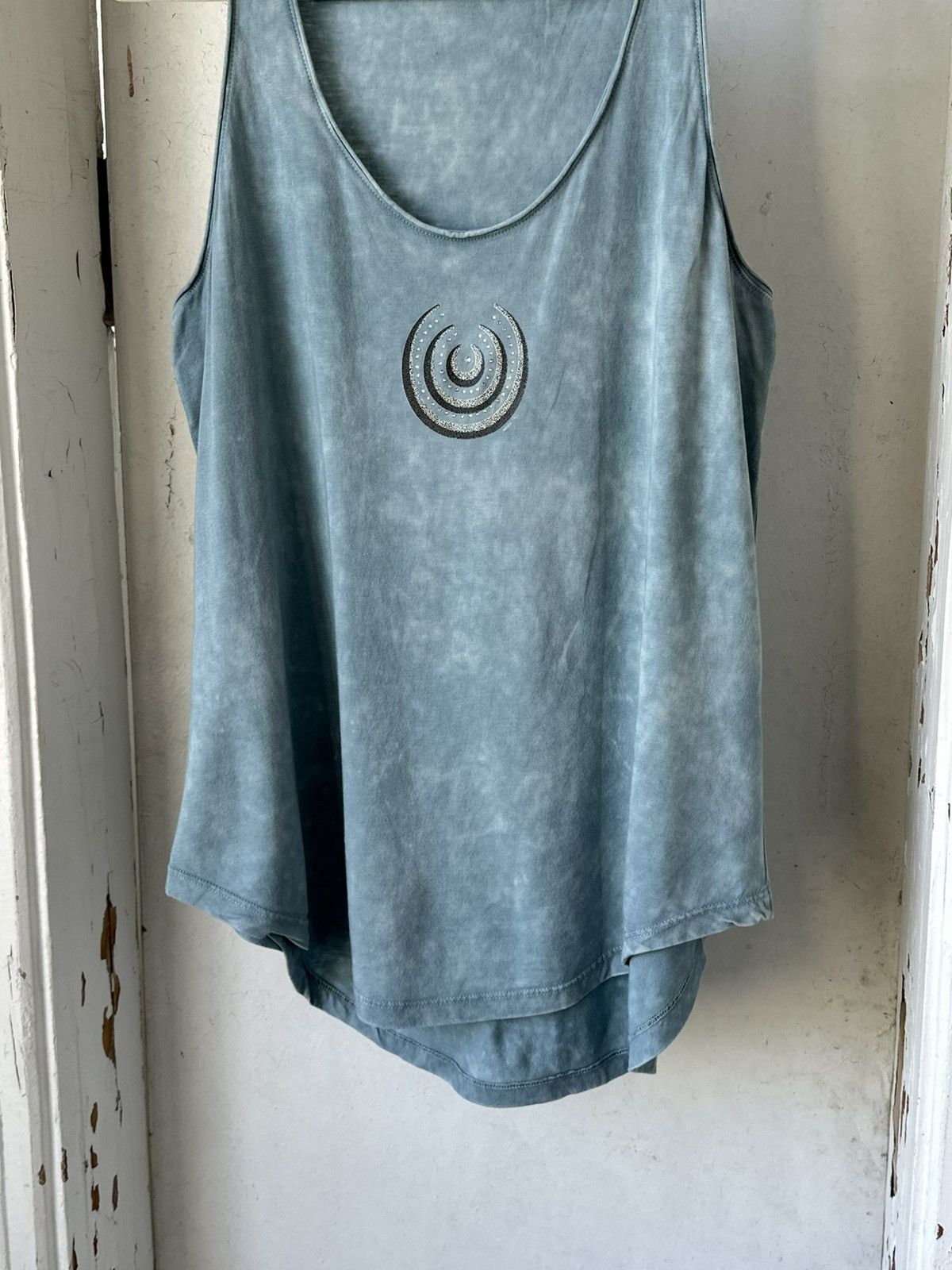 If Six Was Nine Vintage Washed Blue Top Size XL / US 12-14 / IT 48-50 - 3 Thumbnail