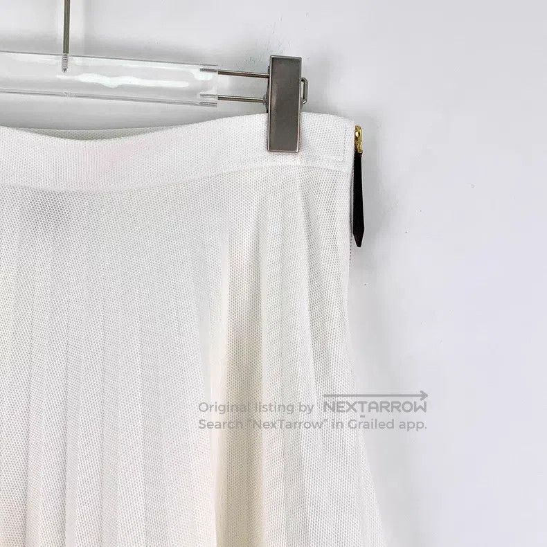 Louis Vuitton Louis Vuitton 23 white cotton casual pleated skirt Size 39" - 3 Thumbnail
