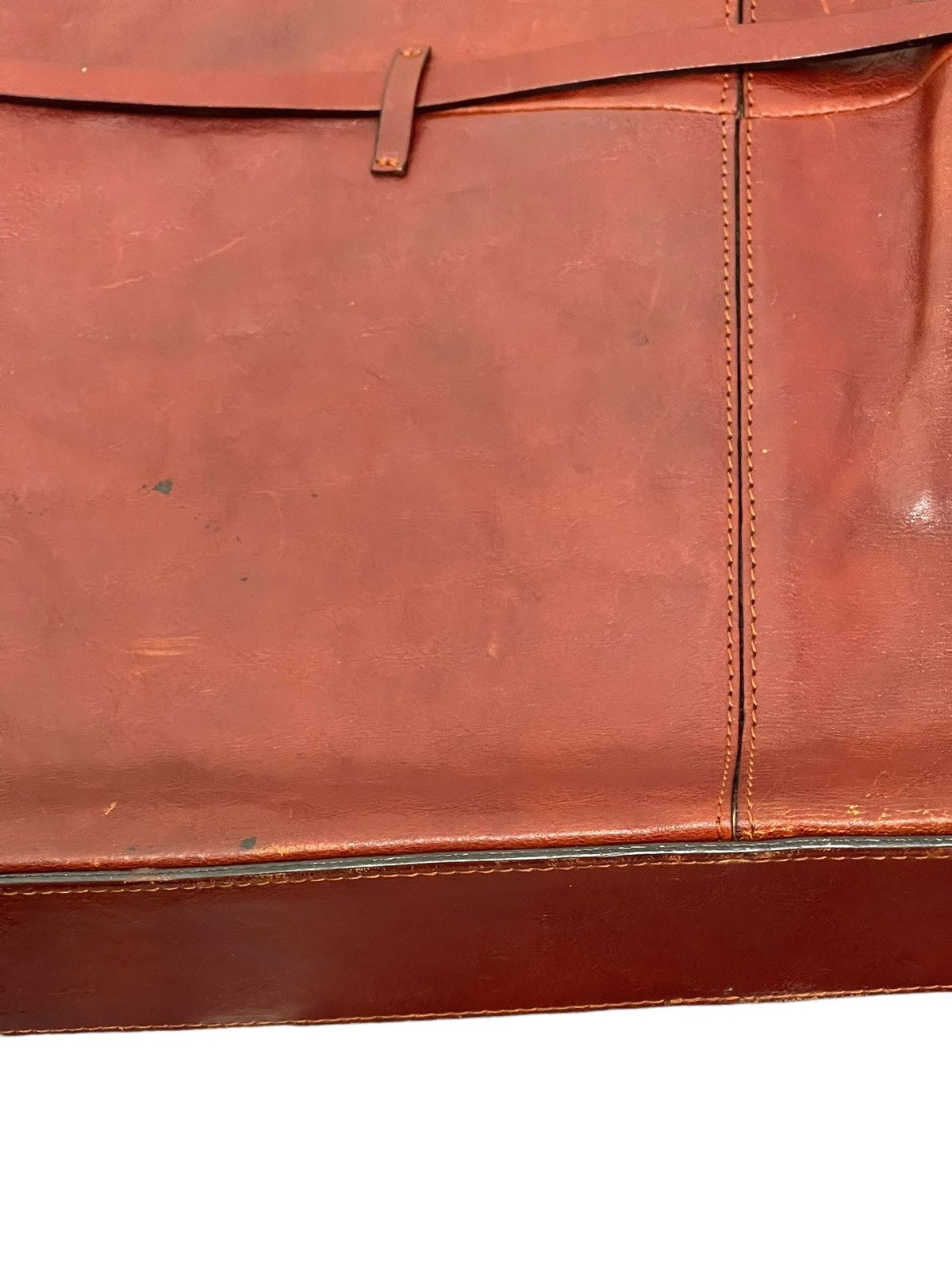 Genuine Leather Full Leather Patina Vtg Francesco Biasia Tote Bag 2🟩 Size ONE SIZE - 15 Thumbnail