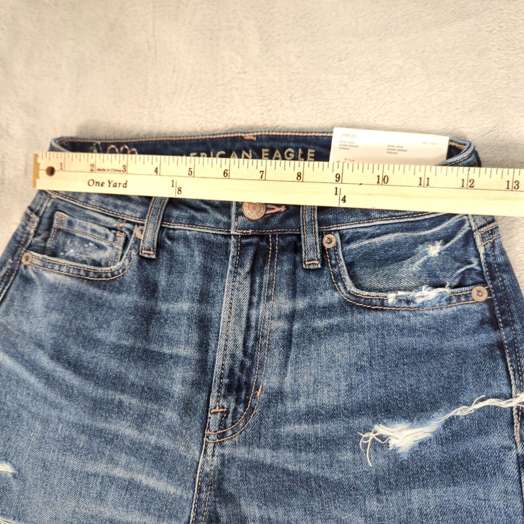 American Eagle Outfitters NEW Threat Whiskey Factory Distressed Mom Ankle Jeans Mens Truck Size Reset Ordered Boutique Size 24" / US 00 / IT 34 - 6 Thumbnail