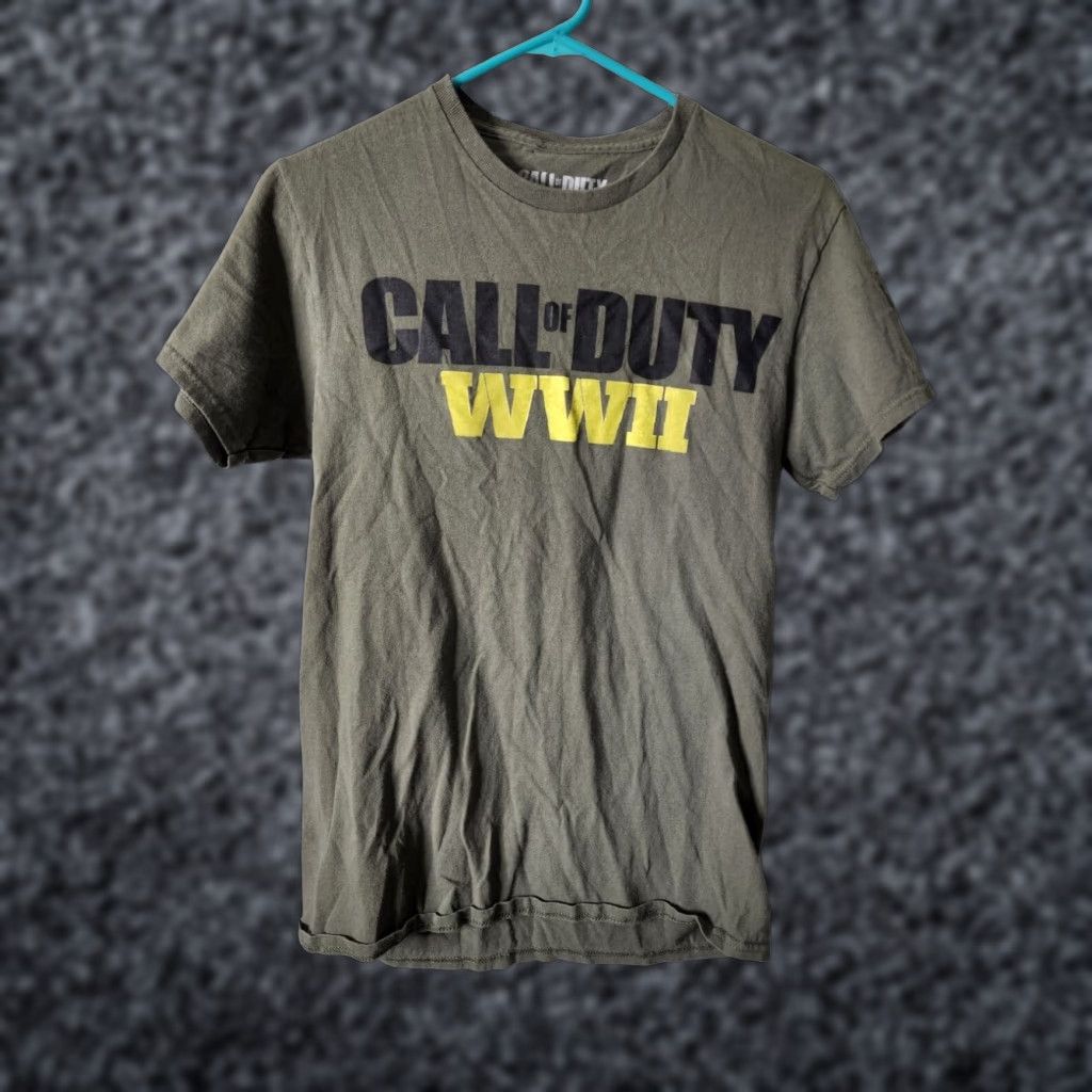 Vintage Call of Duty Graphic Tee Mens Short Sleeve Green Distressed T Shirt S Size US S / EU 44-46 / 1 - 1 Thumbnail