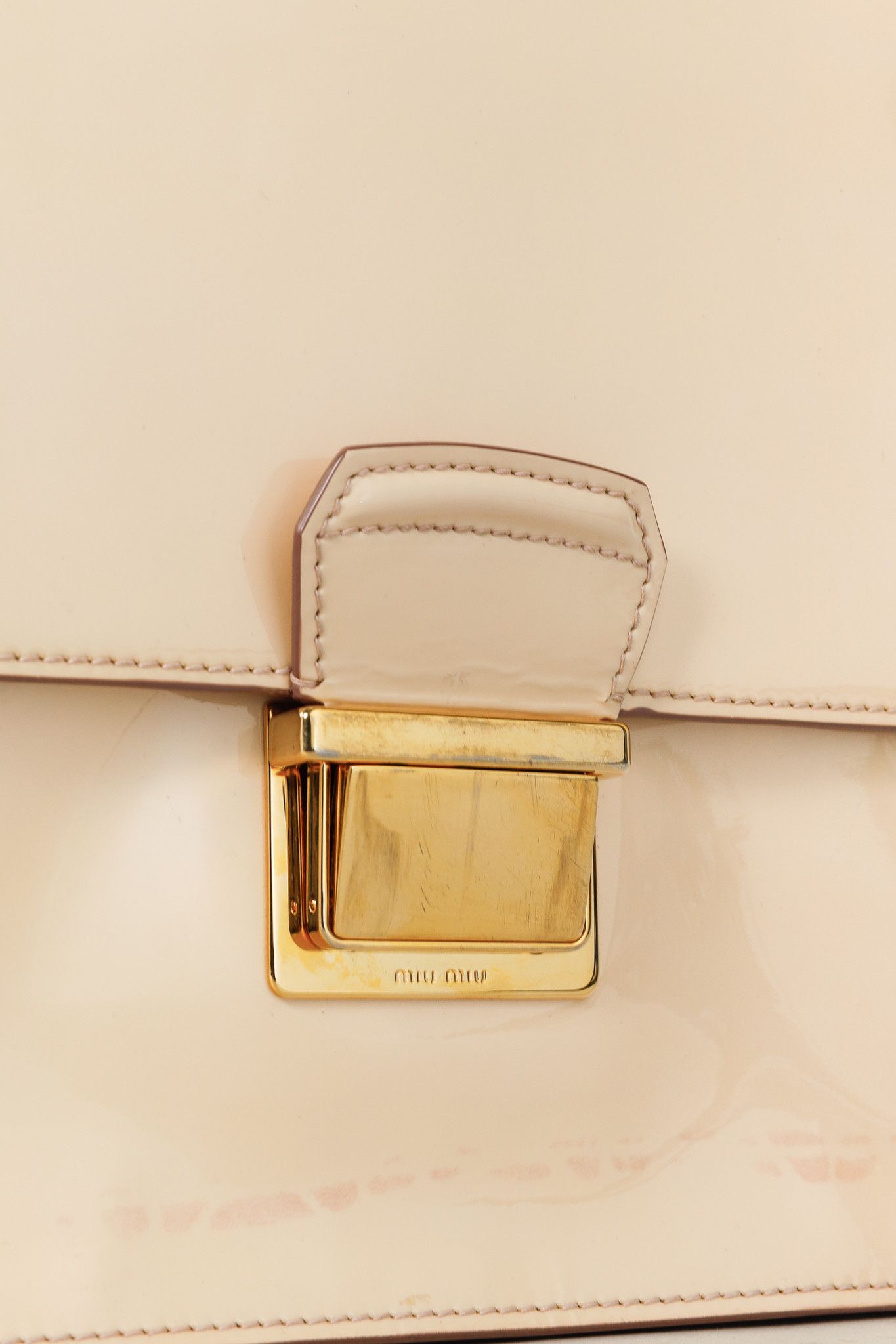 Miu Miu Miu Miu Gemma Vernice Leather Top-Handle Flap Bag Size ONE SIZE - 8 Thumbnail