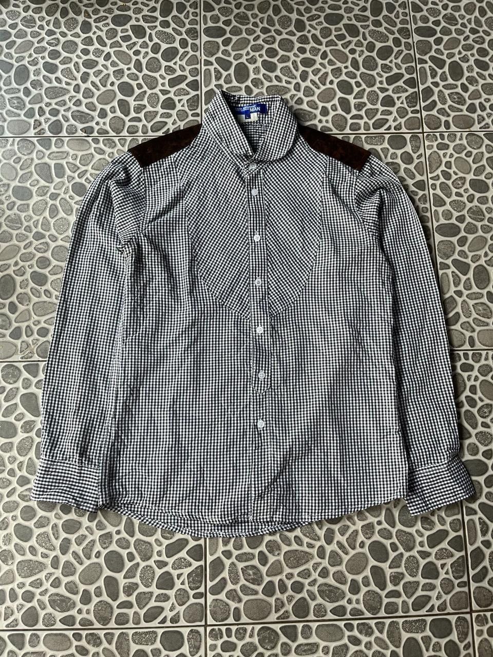 image of A/w05 Junya Watanabe Comme Des Garcons Gingham Shirt in Old Gingham, Men's (Size Large)