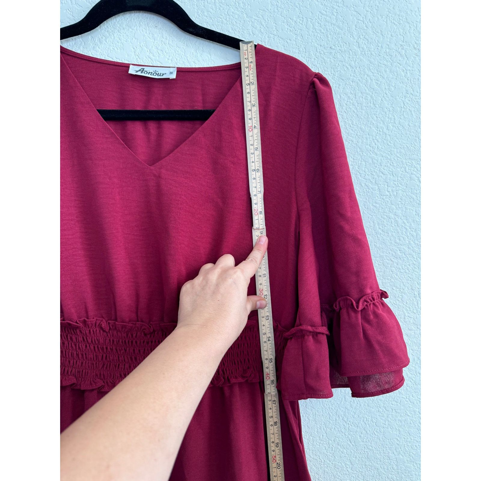 Other NWOT Women's Red V-Neck Ruffle Boho Cottagecore Dress M Size M / US 6-8 / IT 42-44 - 4 Thumbnail