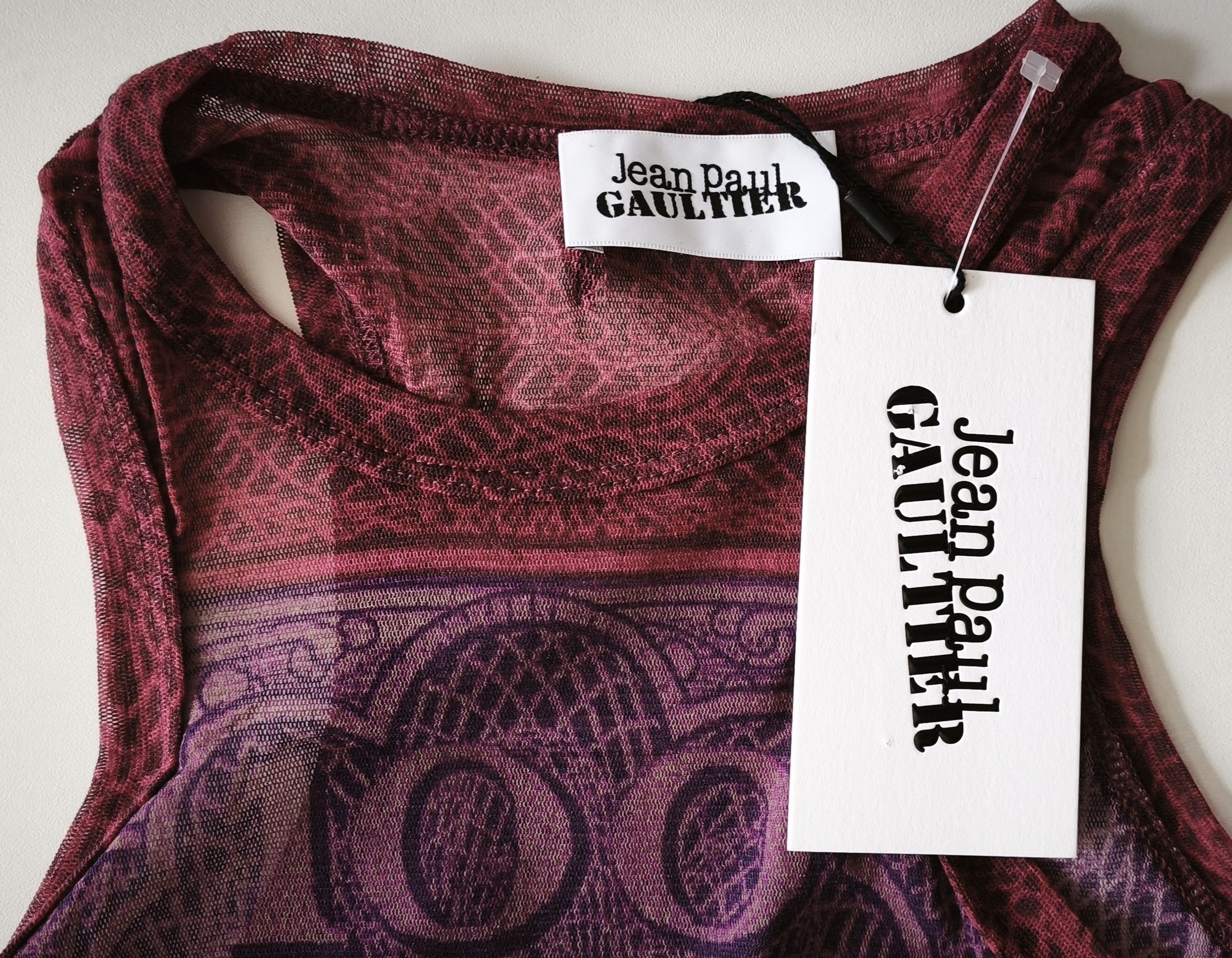 Jean Paul Gaultier Cartouche short dress in purple and burgundy Size M / US 6-8 / IT 42-44 - 2 Thumbnail