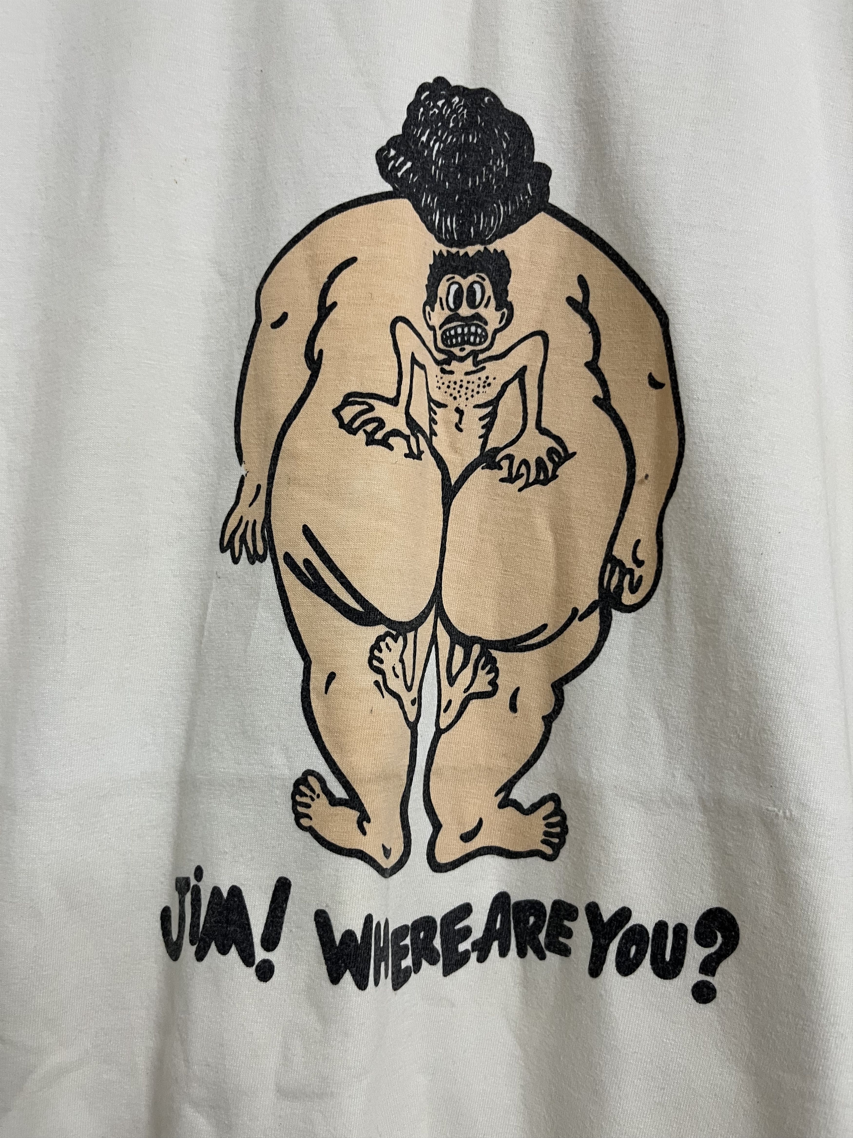 Vintage 🔥 90s Jim,Where Is You Health Advisor Againts Obesity Tee Size US M / EU 48-50 / 2 - 2 Thumbnail