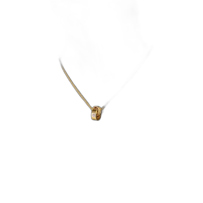 Bvlgari Bvlgari Rose Gold Double Ring Necklace Size ONE SIZE - 1 Thumbnail
