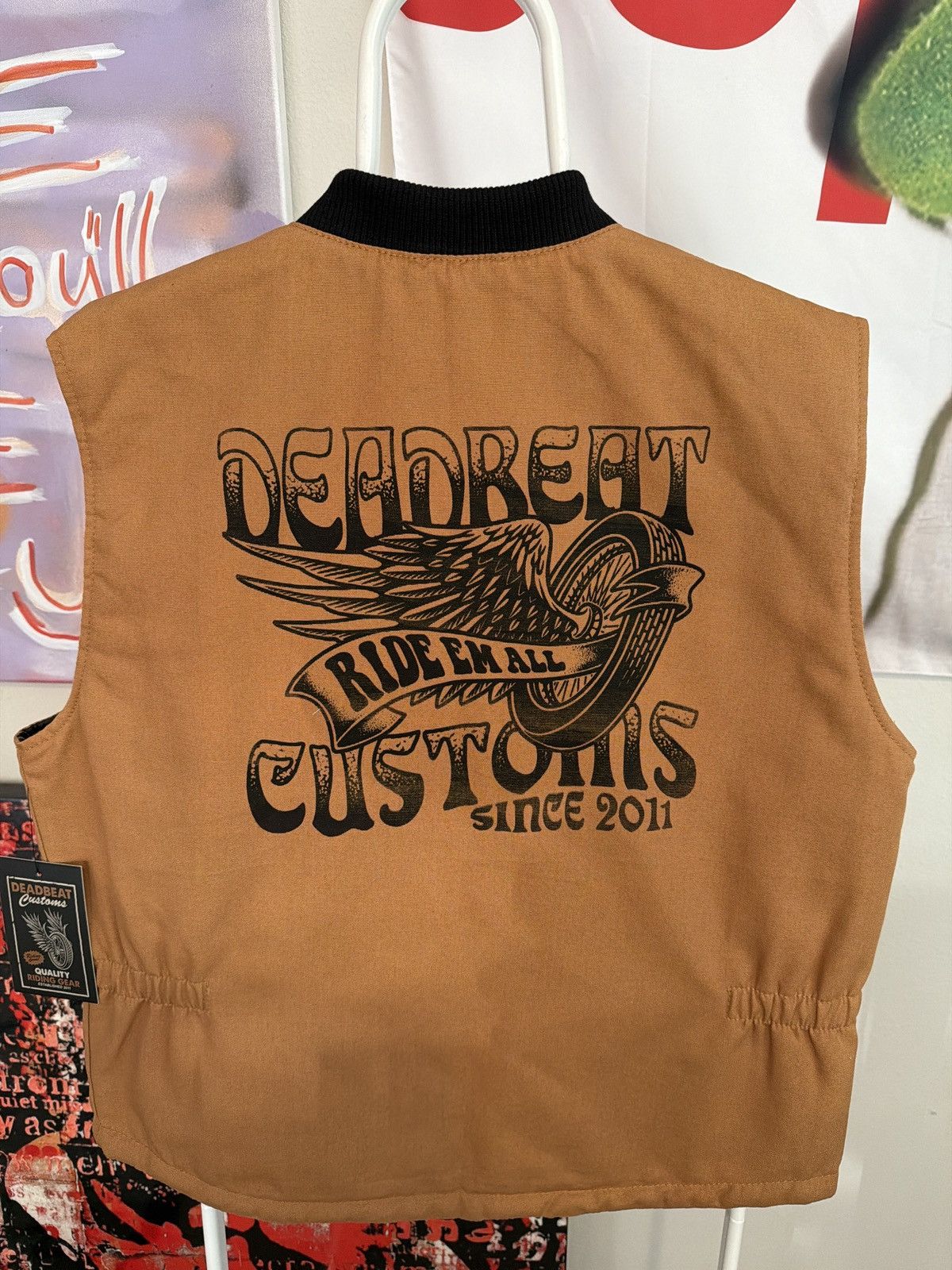 Other Deadbeat Customs Motorcycle quilted vest Size US XL / EU 56 / 4 - 2 Thumbnail
