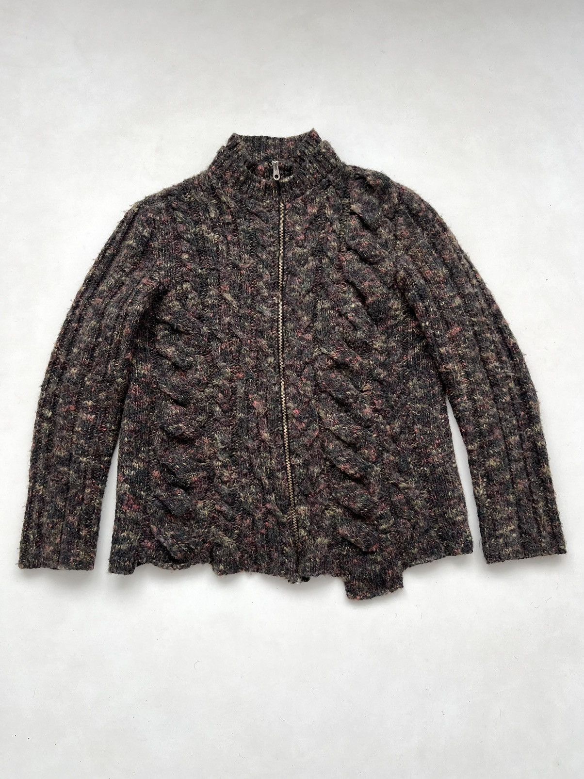 Y/Project 🔥Rare F/W03 Diesel StyleLab Chunky Melange Wool Zip Sweater Size US M / EU 48-50 / 2 - 2 Thumbnail