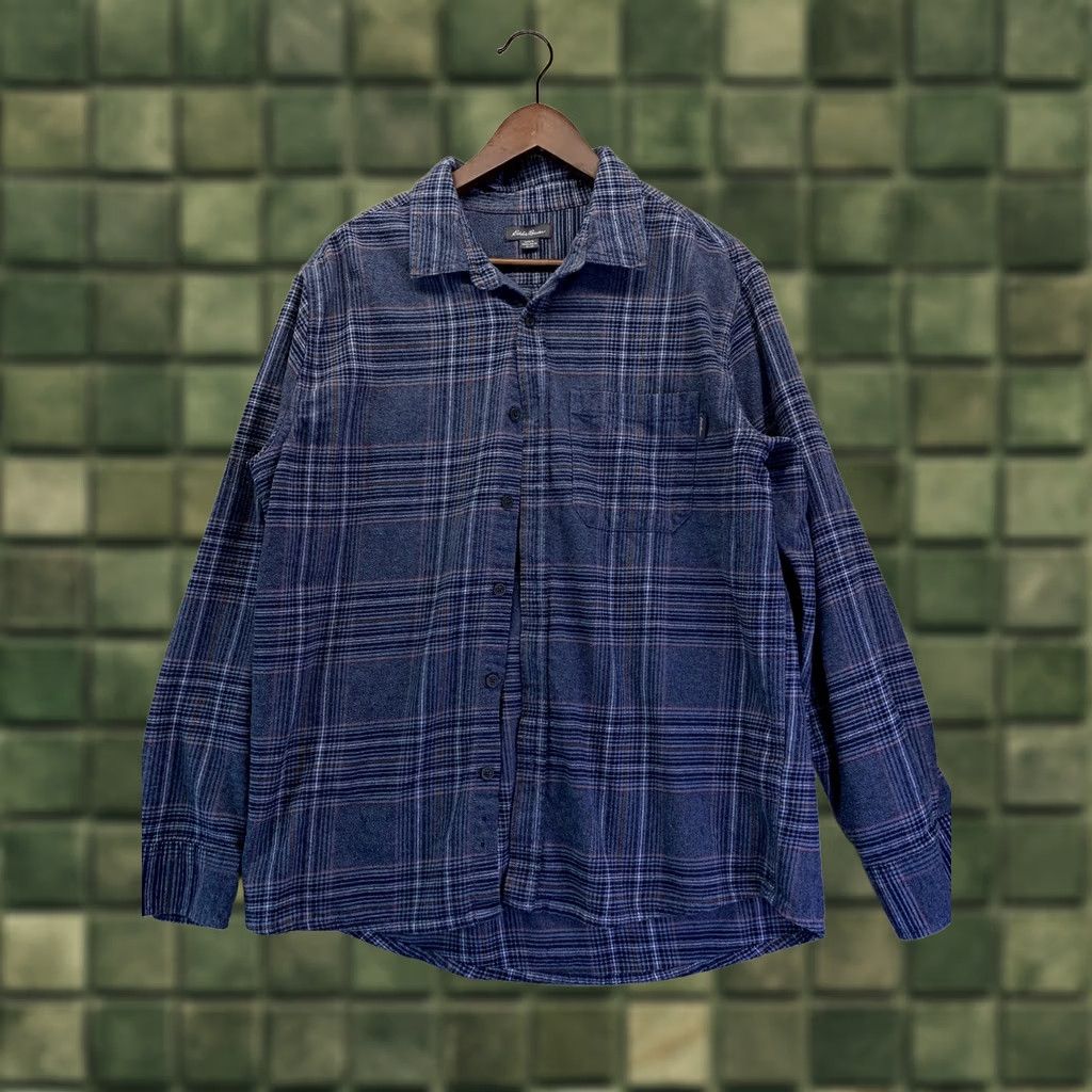Eddie Bauer VINTAGE Eddie Bauer Men’s Shirt Plaid Flannel Button-Up Long Sleeve XL Blue Size US XL / EU 56 / 4 - 1 Thumbnail